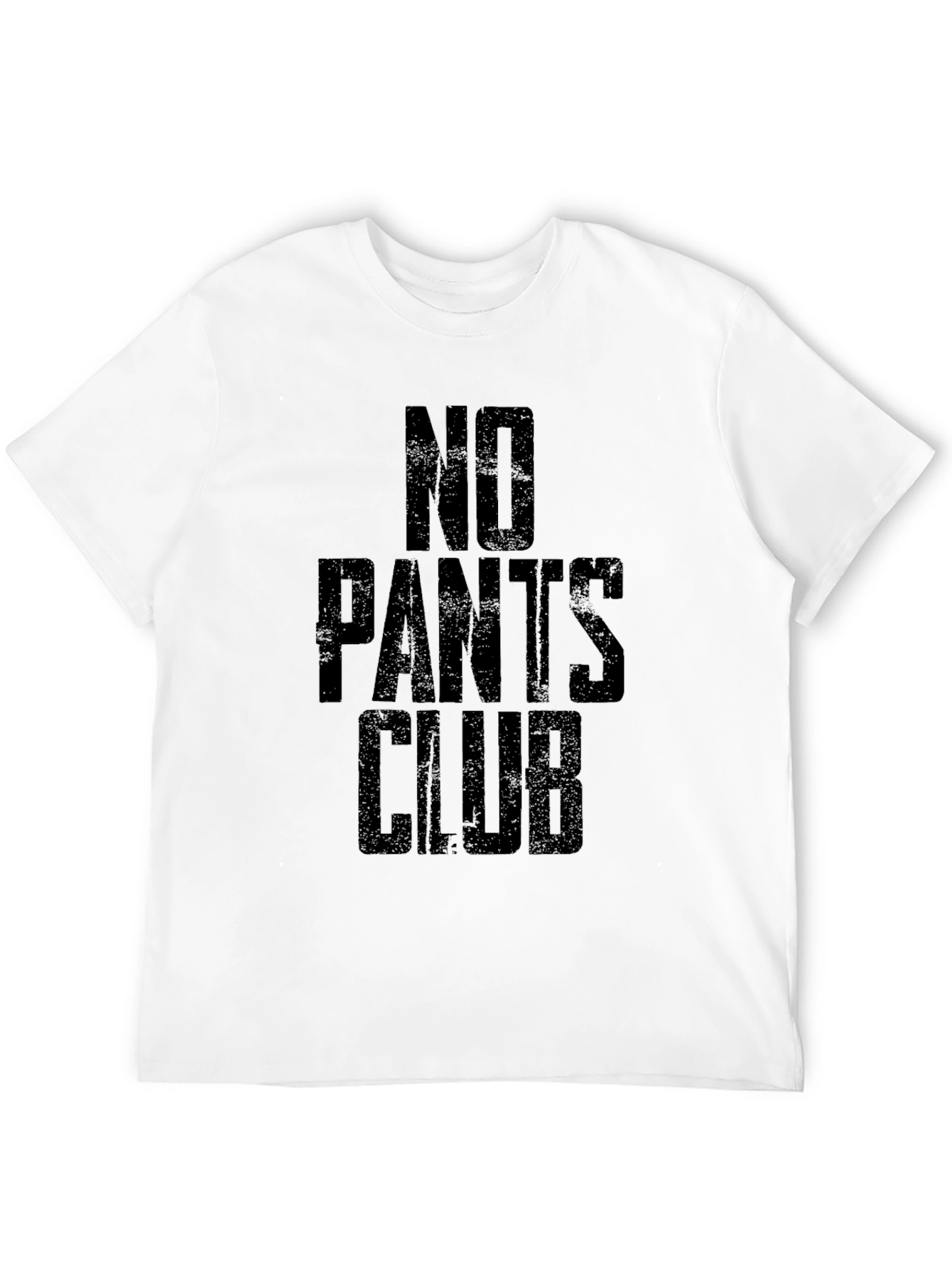 Black No Pants Club T-Shirt -  Black Humor Tee view 12