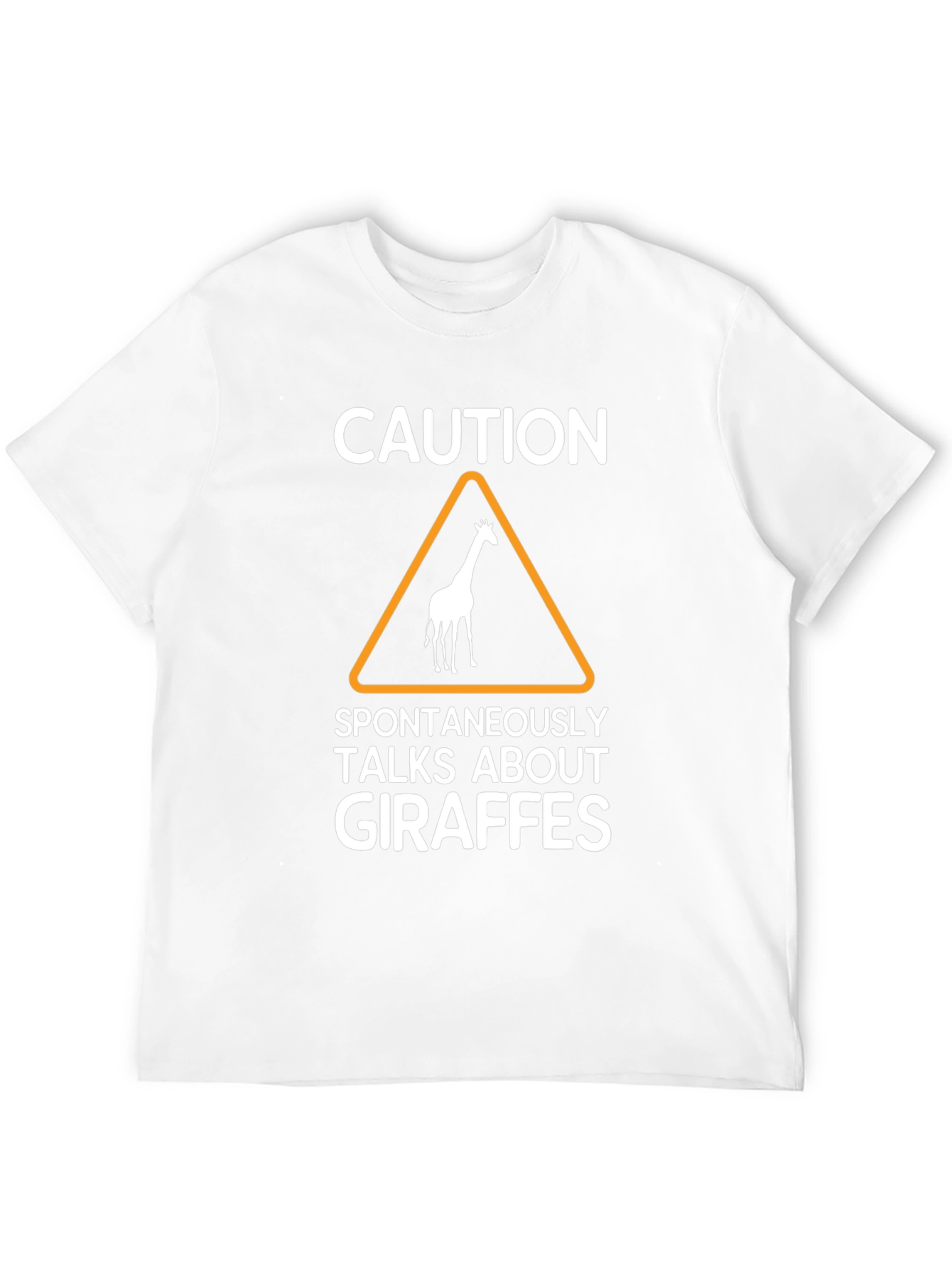 Black Caution: Giraffe Talks T-Shirt view 12