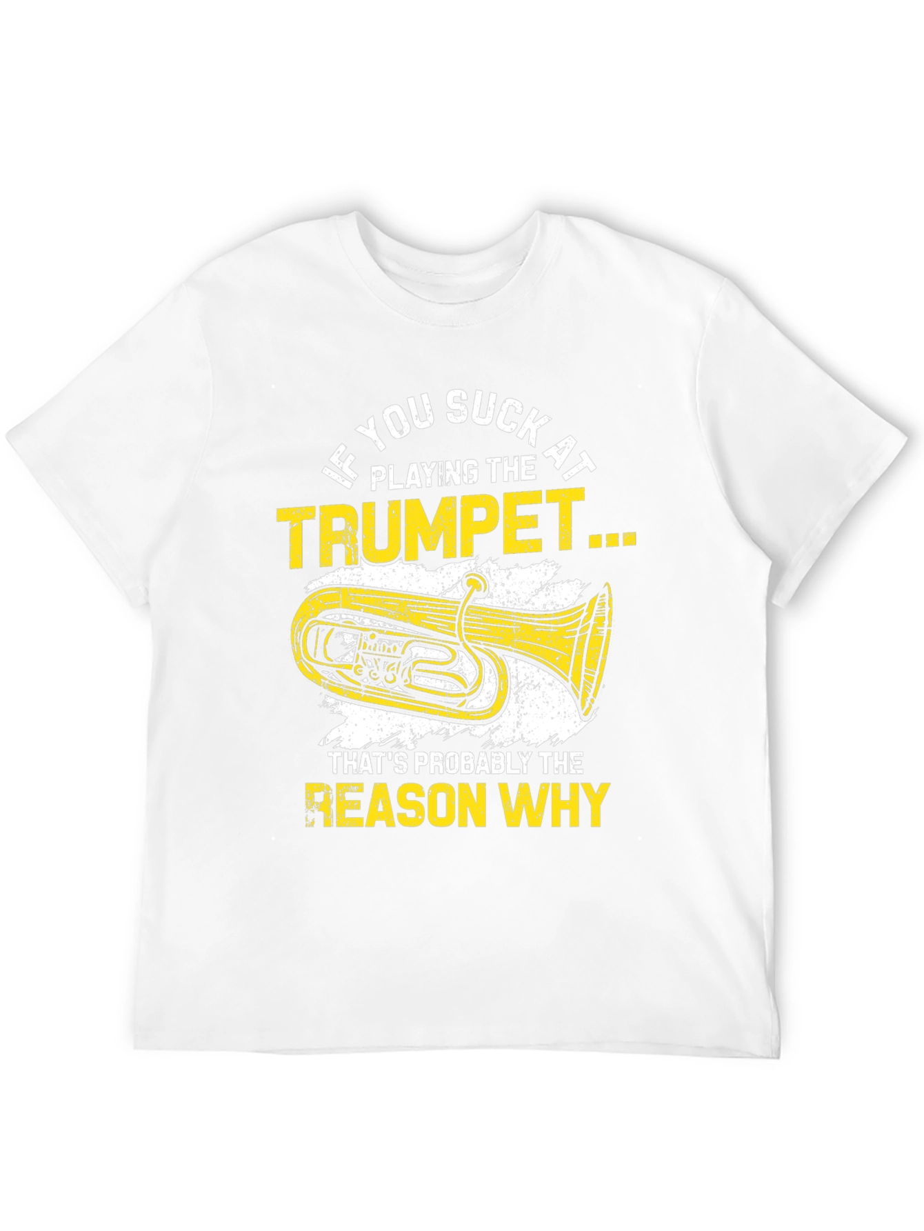 Black Funny Trumpet Player Graphic T-Shirt view 12