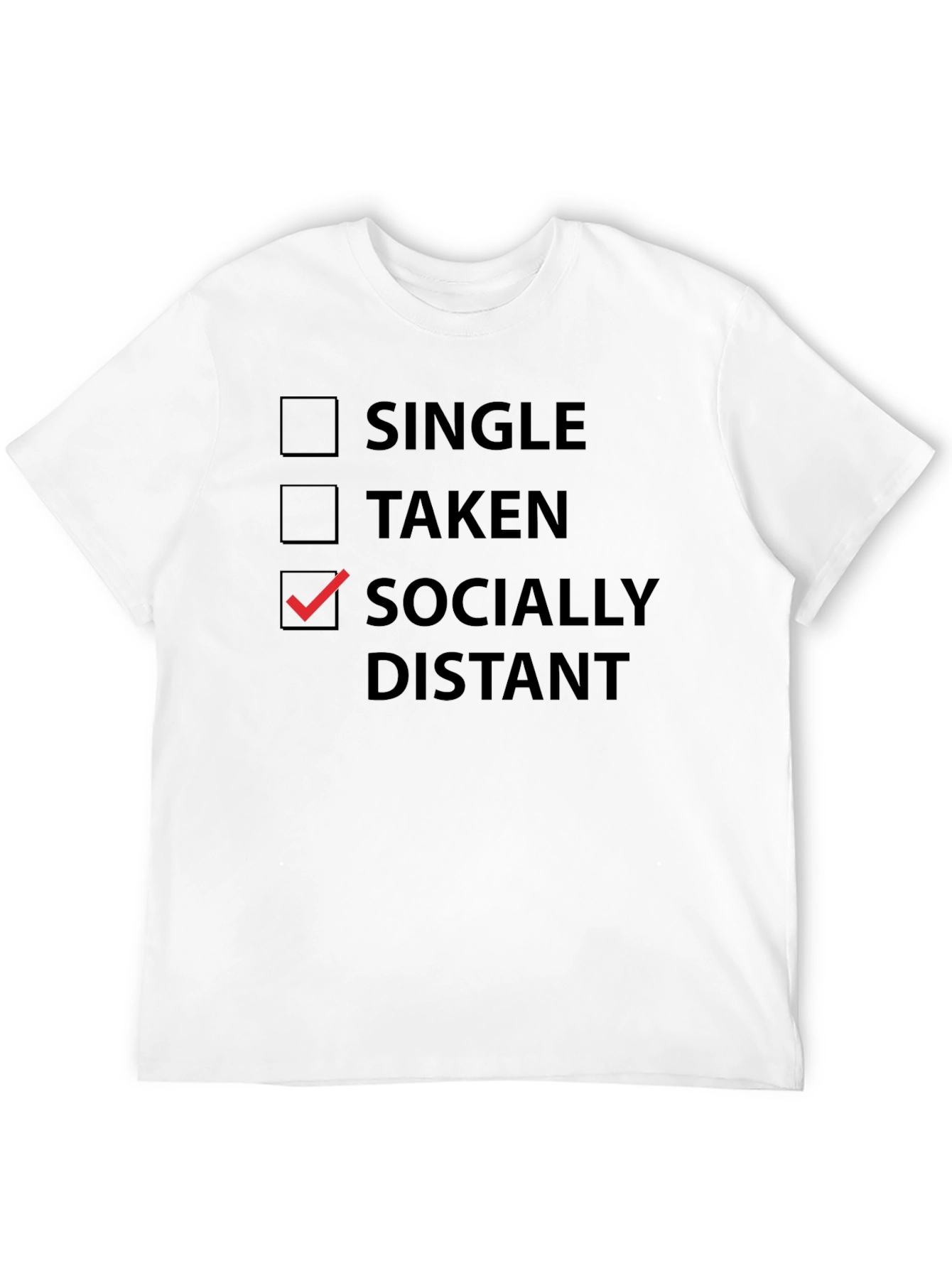 Black Socially Distant T-Shirt - Funny Introvert Tee view 12
