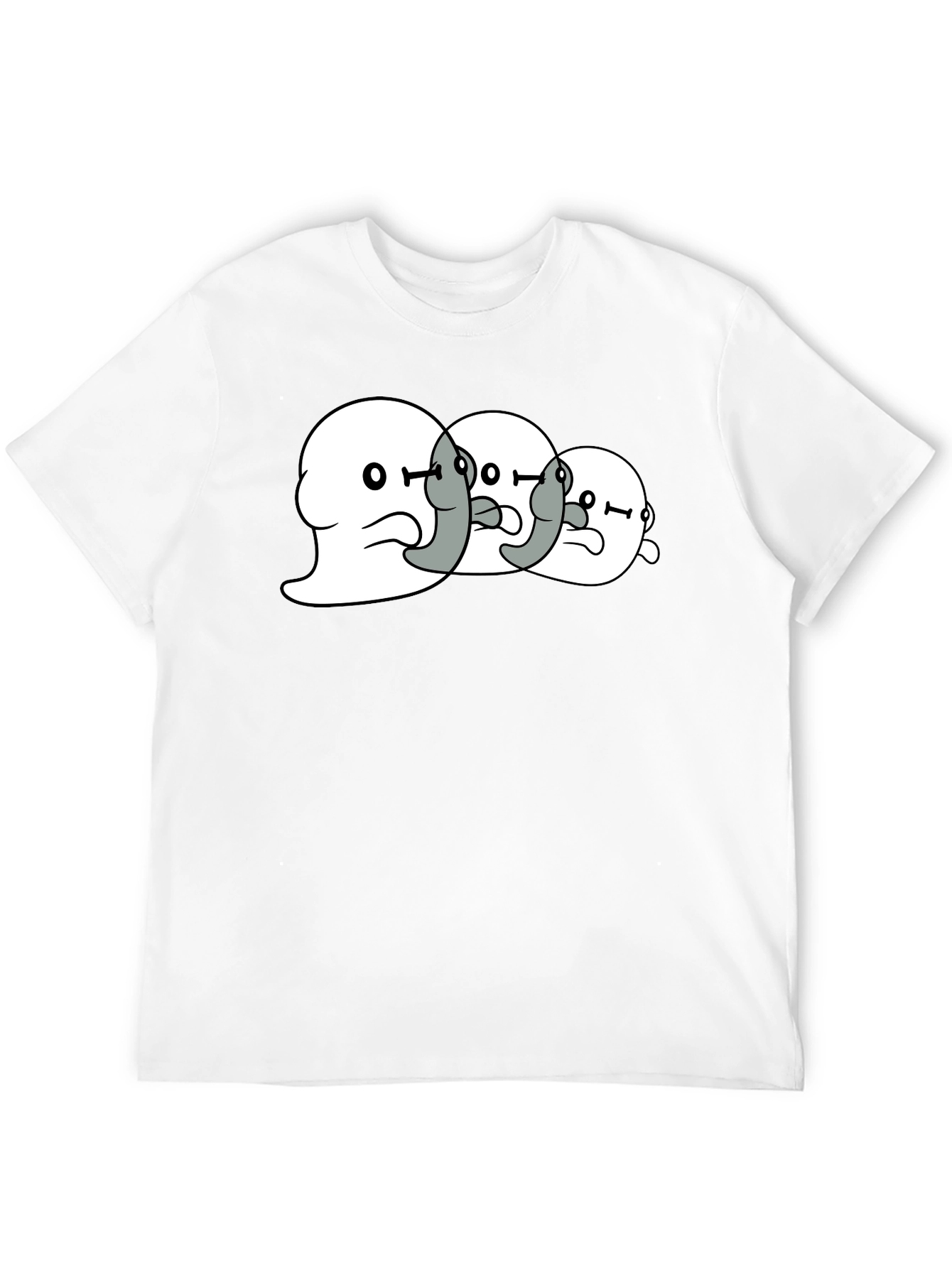 Black Spooky Ghost Squad Graphic T-Shirt - Black view 12