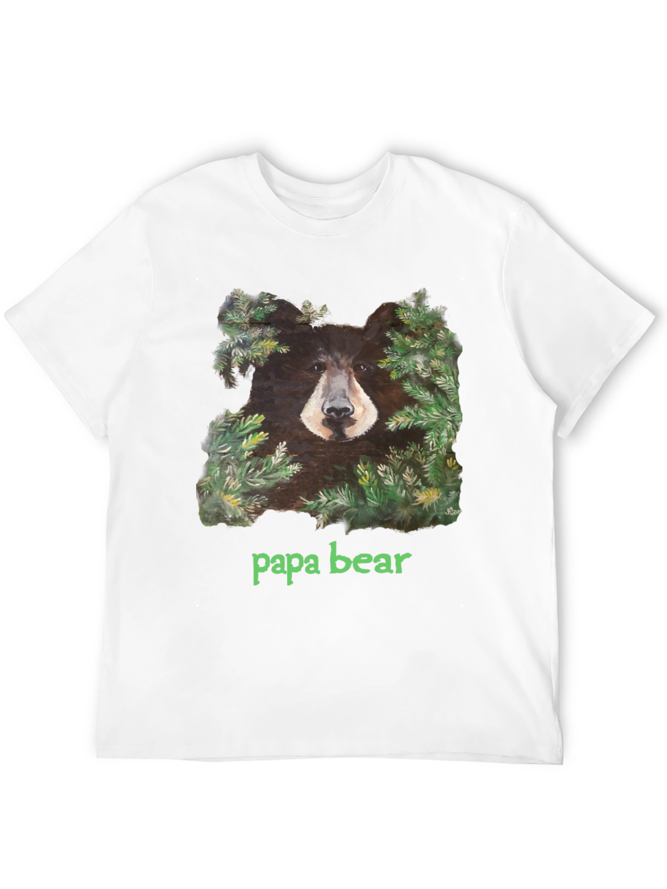 Black Papa Bear Black T-Shirt view 12