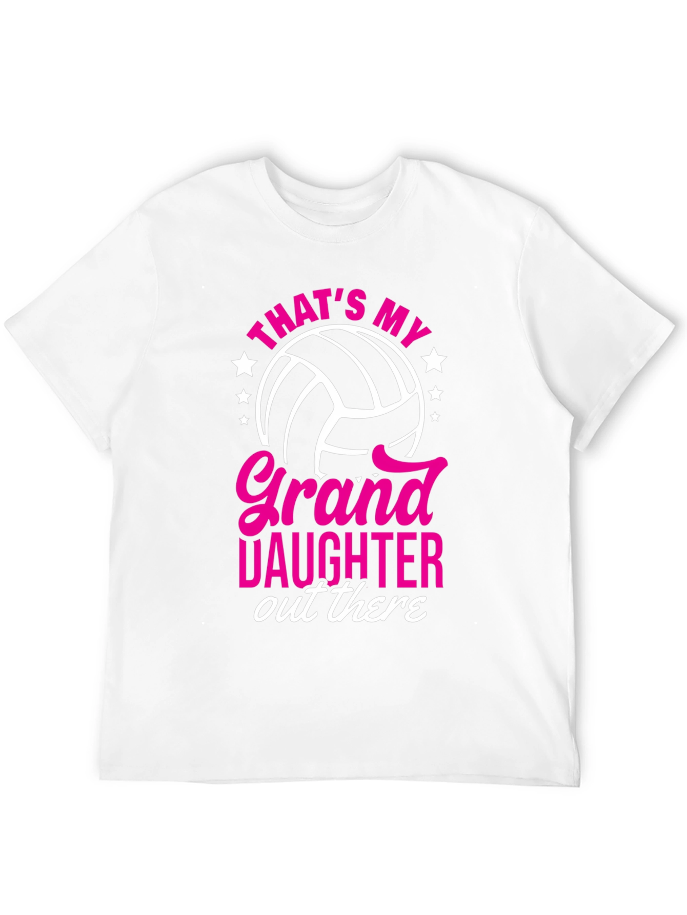 Black Granddaughter Volleyball Fan T-Shirt view 12