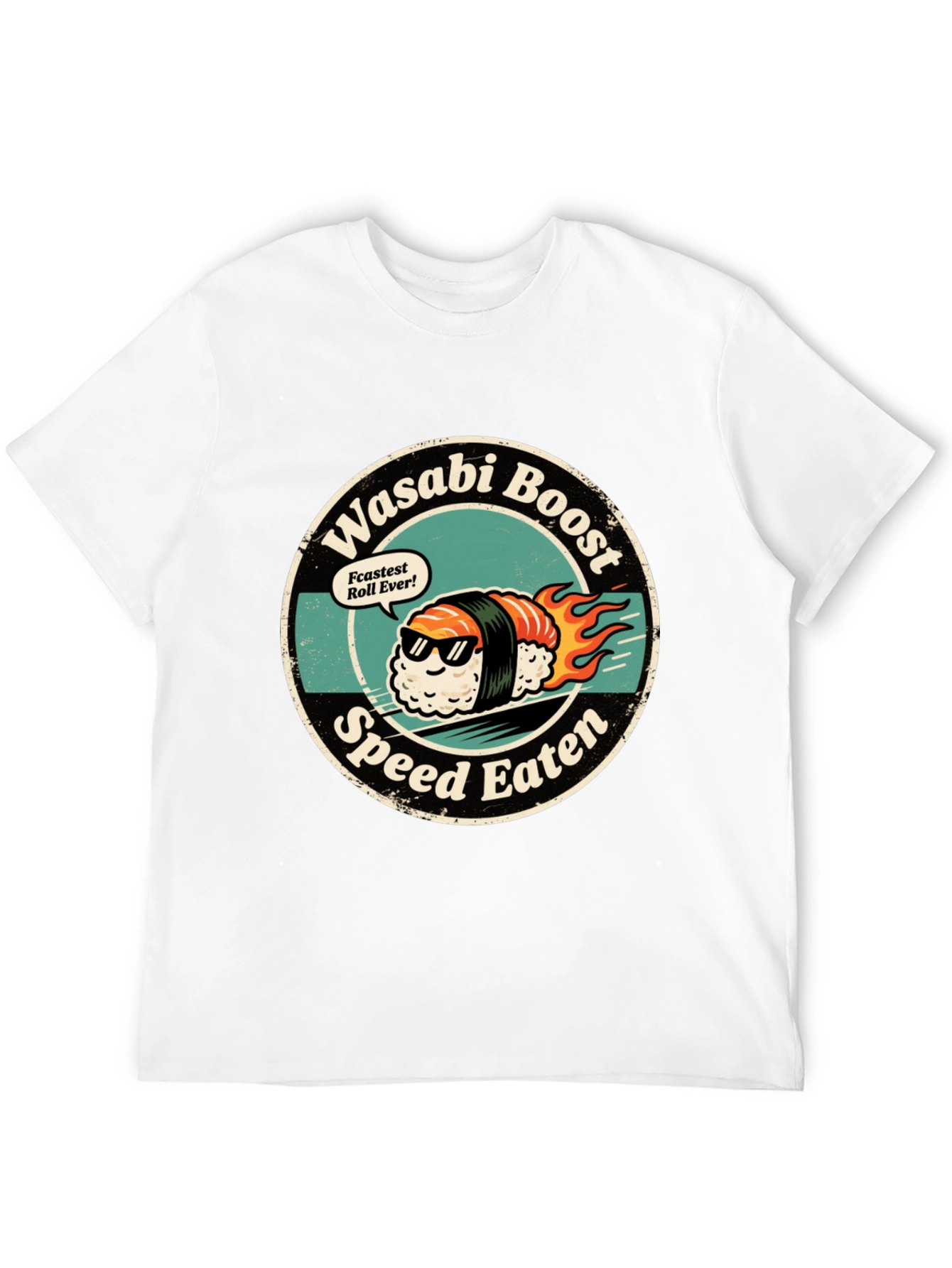 Black Wasabi Boost Sushi T-Shirt - Speed Eater view 12