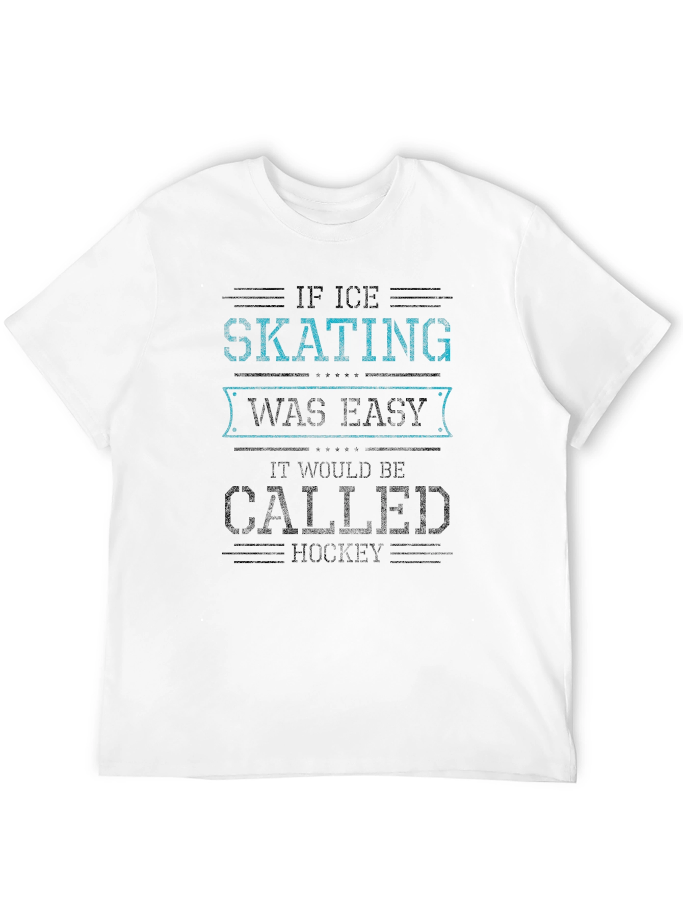 Black Ice Skating Hockey Graphic T-Shirt view 12