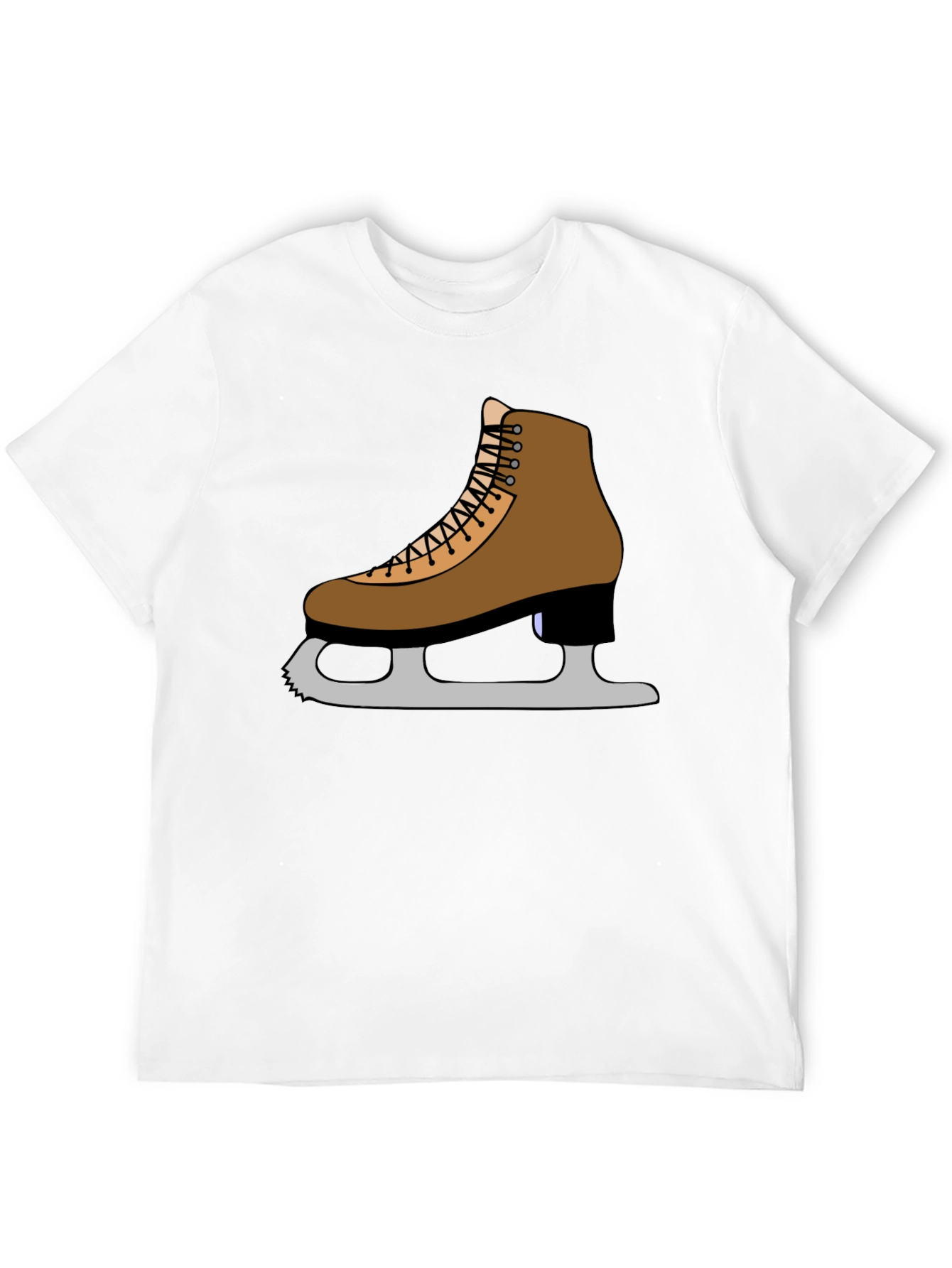 Black Figure Skate T-Shirt: Ice Skating Apparel view 12