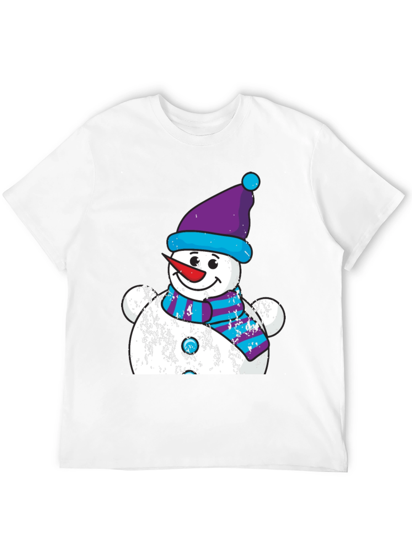 Black Festive Snowman Graphic Tee - Holiday Cheer view 12