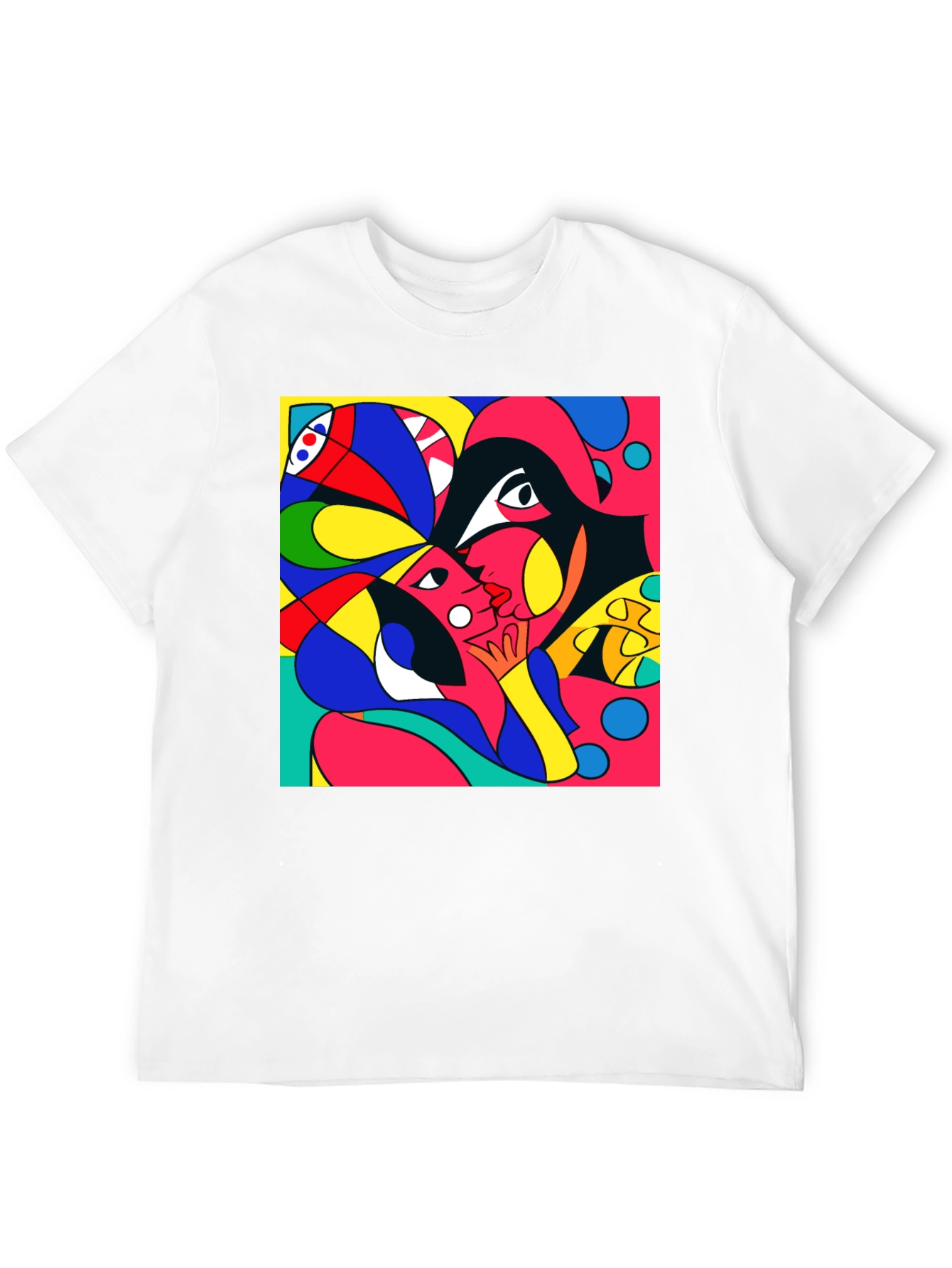 Black Abstract Art Graphic Tee - Modern Casual Style view 12