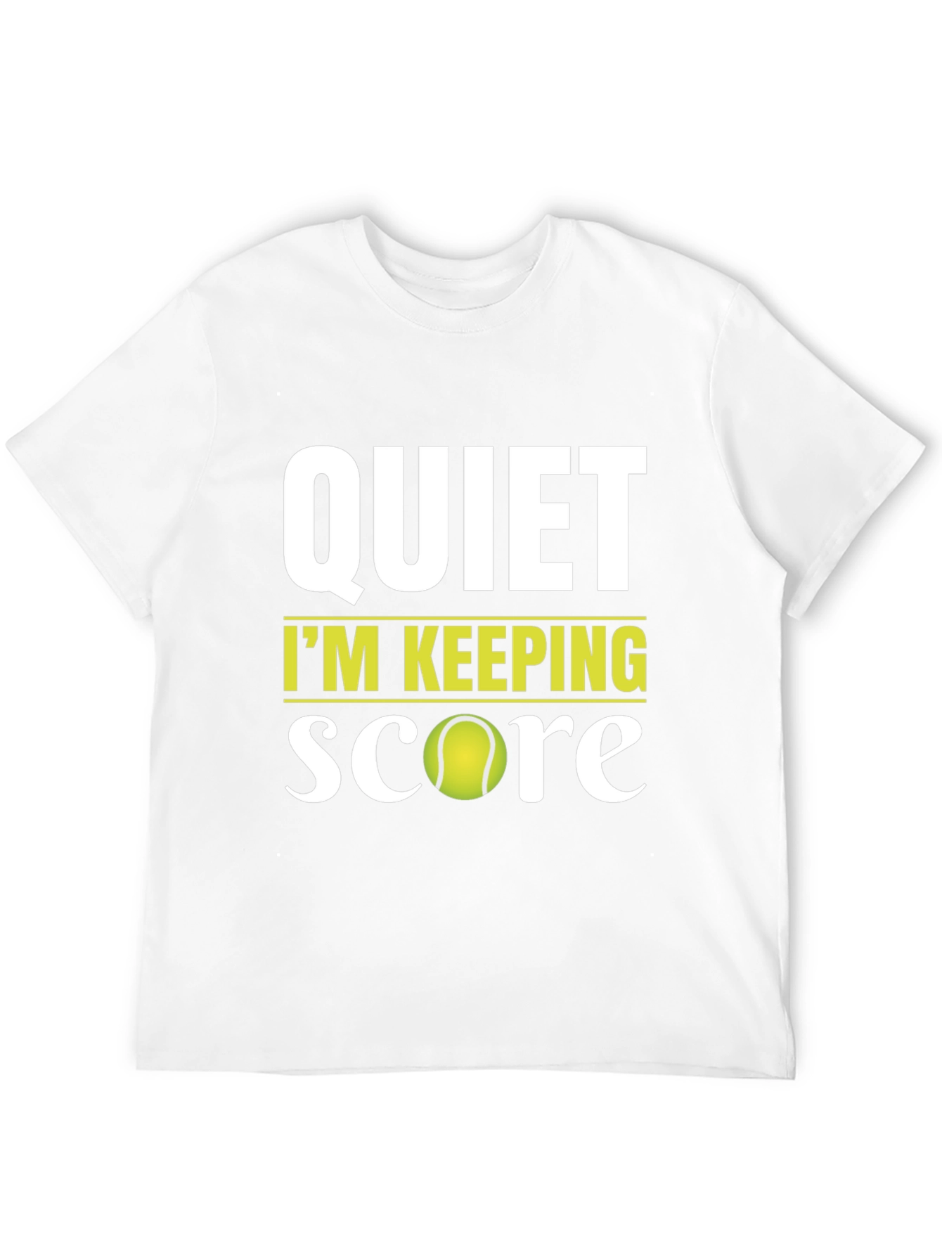 Black Quiet I'm Keeping Score Tennis T-Shirt view 12