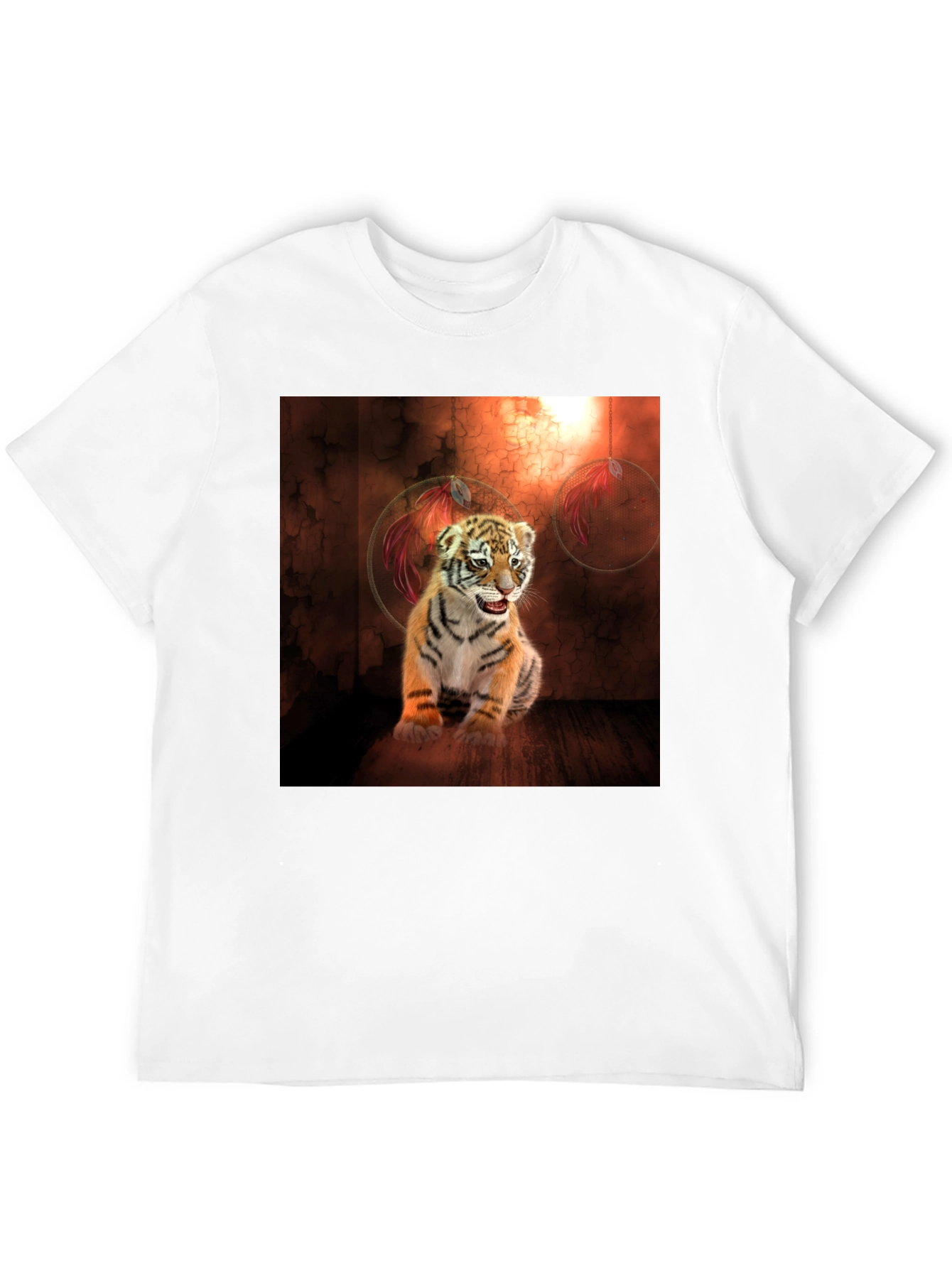 Black Tiger Cub Graphic Tee - Black Cotton Blend view 12