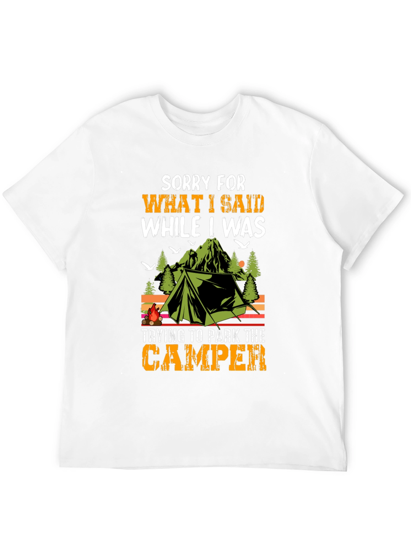 Black Sorry What I Said Camper T-Shirt view 12