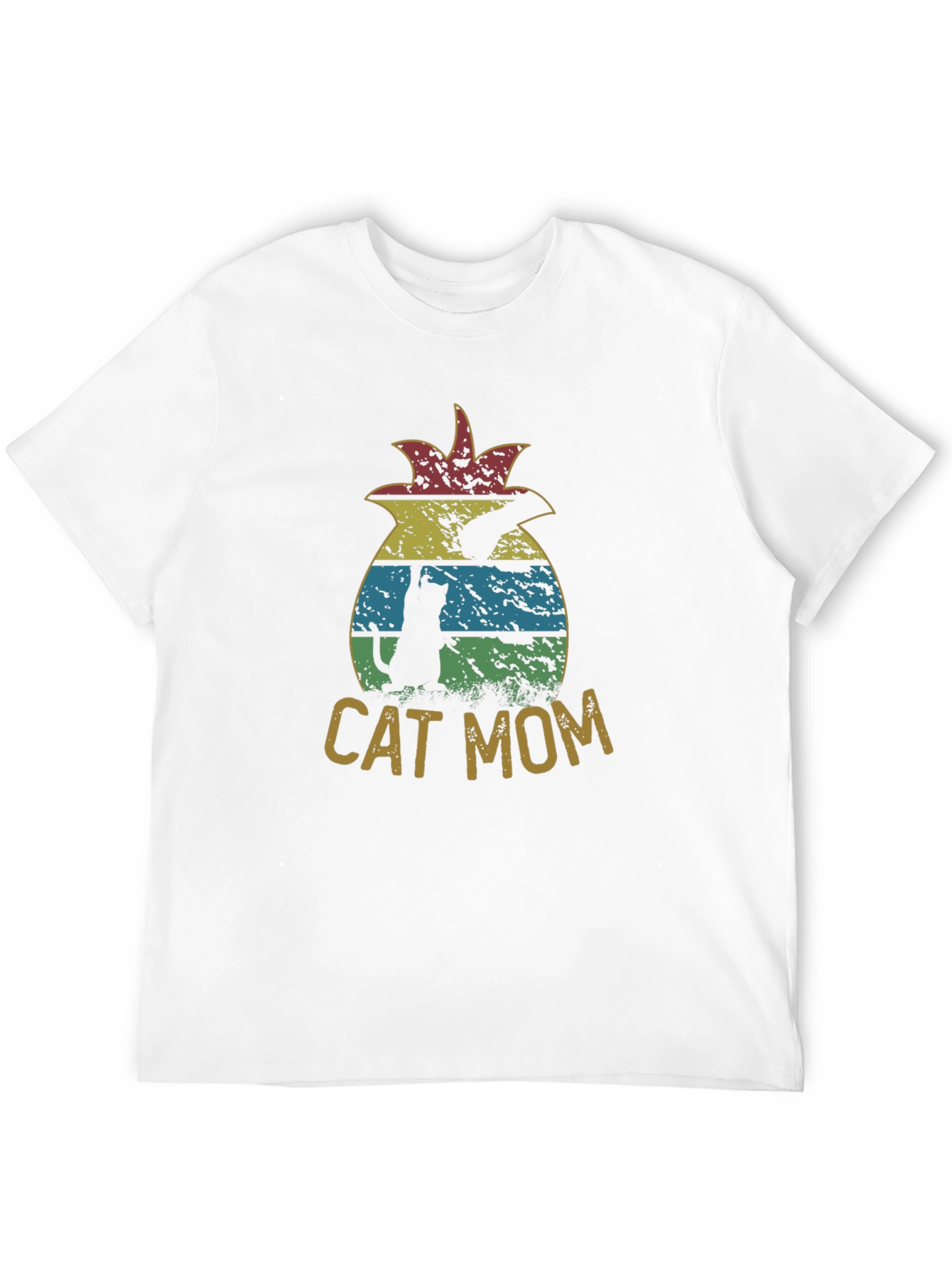 Black Cat Mom Pineapple Graphic T-Shirt - Unisex view 12
