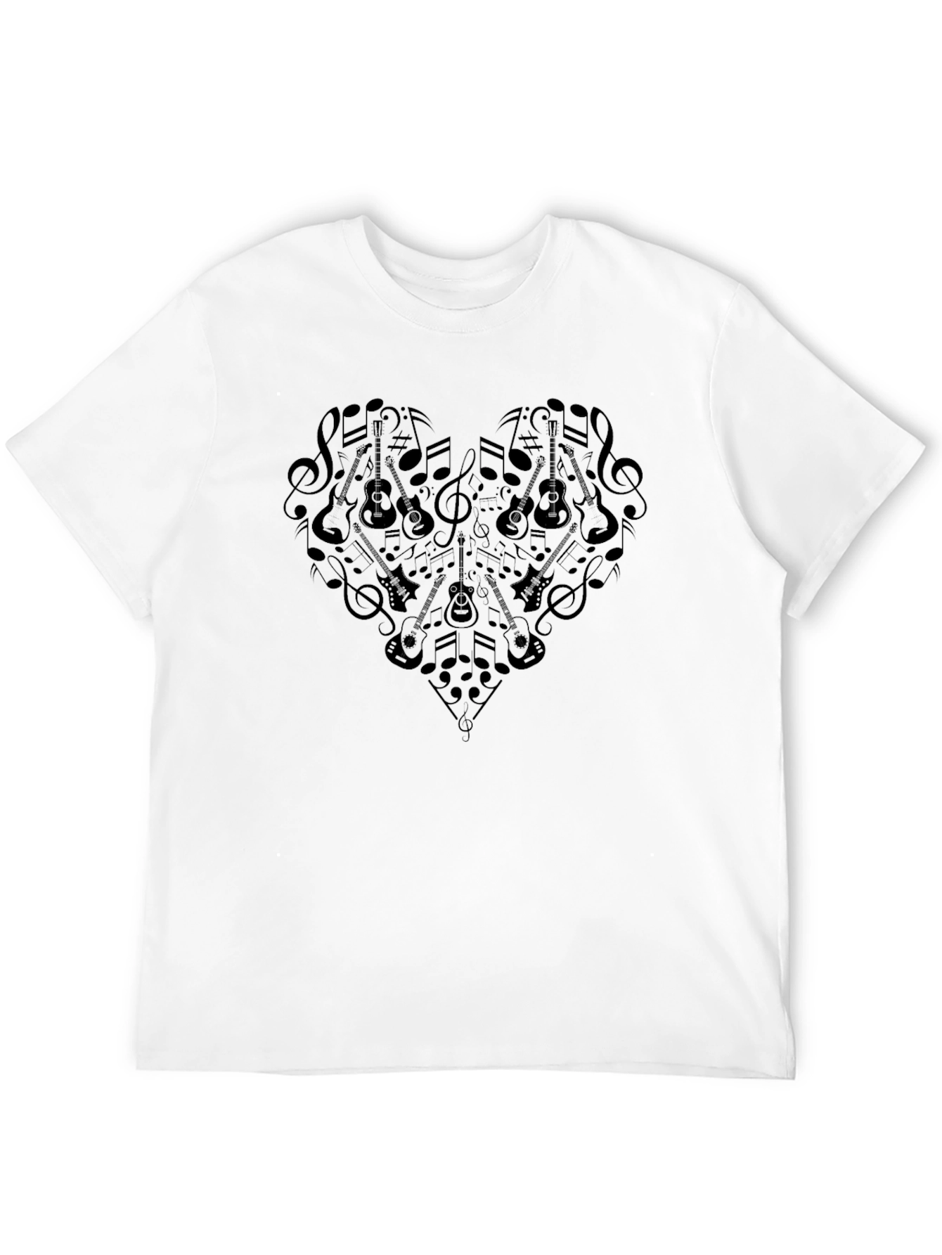 Black Musical Heart Graphic T-Shirt view 12
