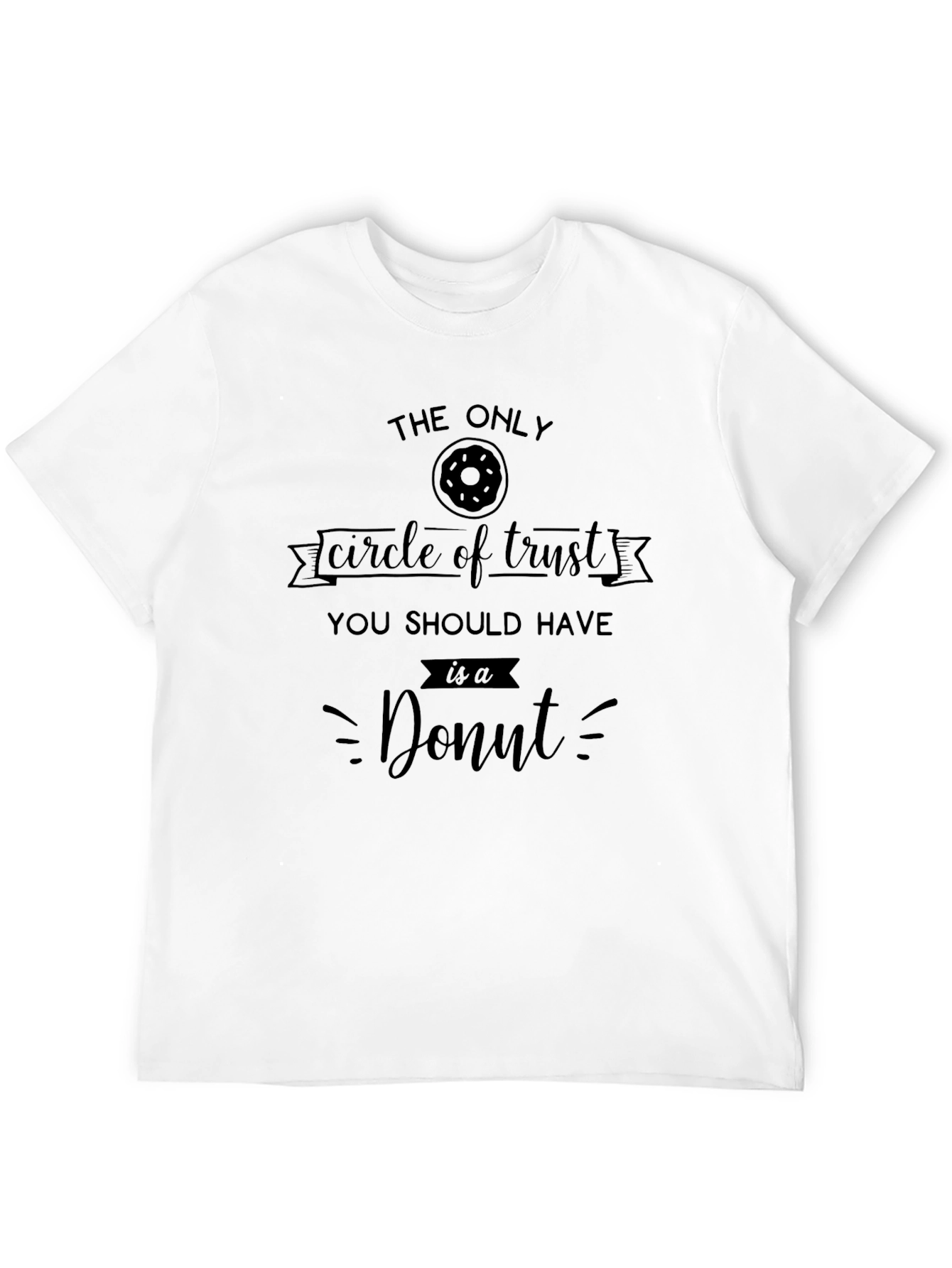 Black Funny Donut Circle of Trust T-Shirt view 12