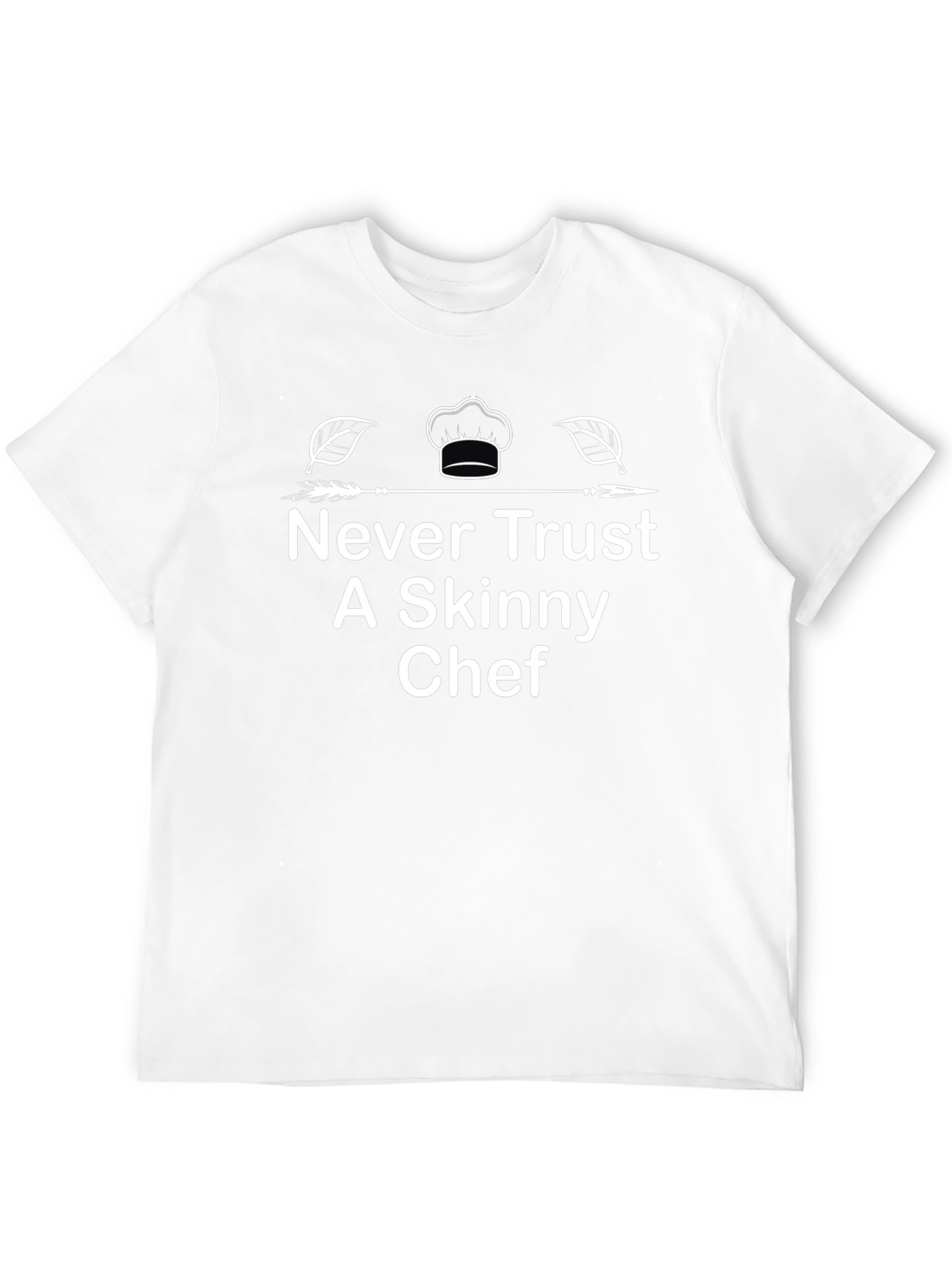 Black Never Trust Skinny Chef Graphic Tee - Black view 12