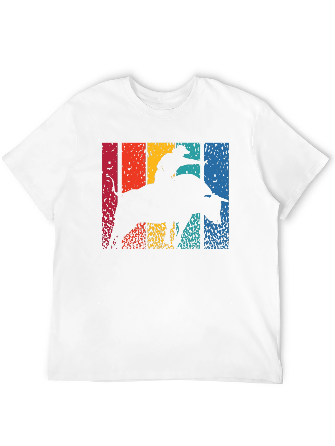 Retro Bull Rider Graphic T-Shirt - 12