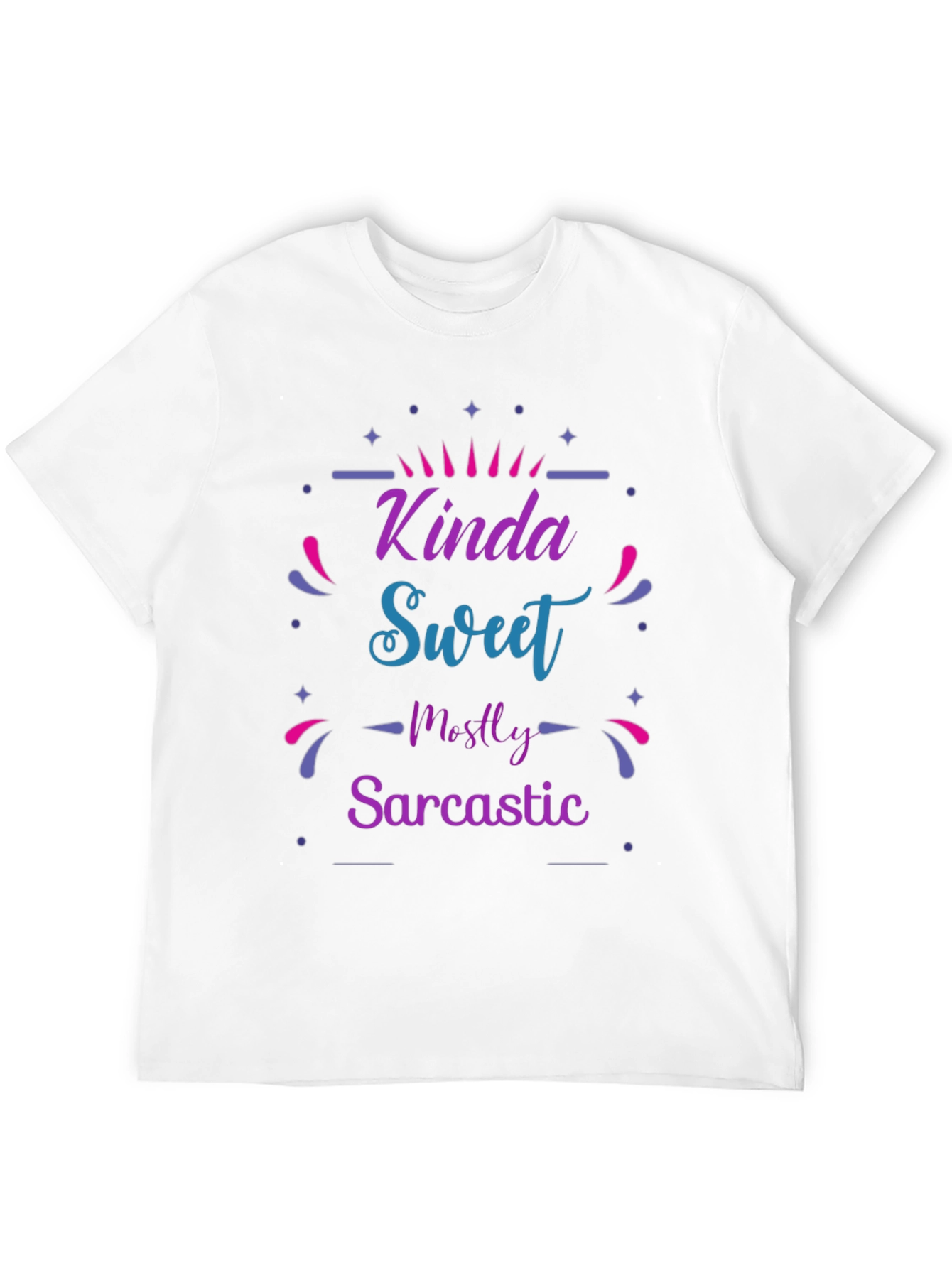 Black Kinda Sweet Mostly Sarcastic Graphic T-Shirt view 12
