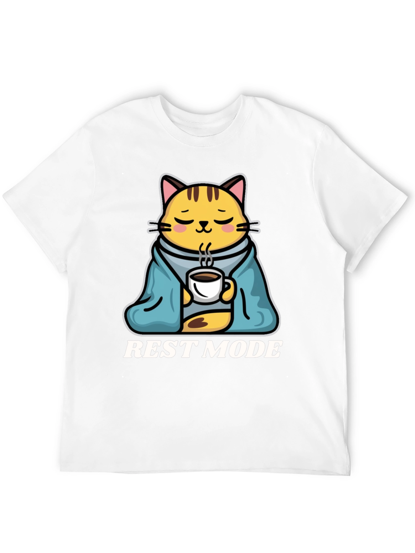 Black Rest Mode Cat T-Shirt view 12