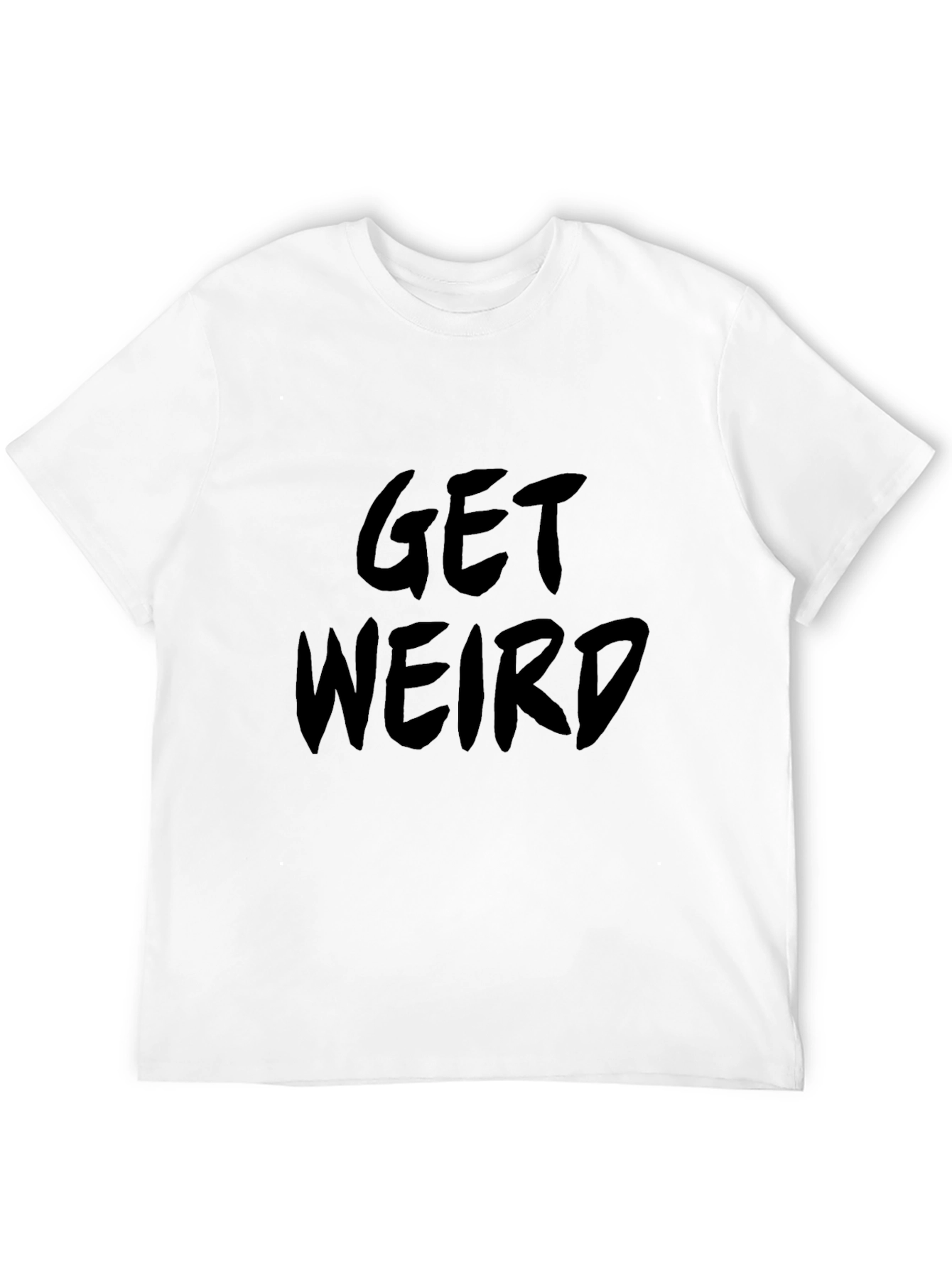 Black Get Weird Black T-Shirt view 12