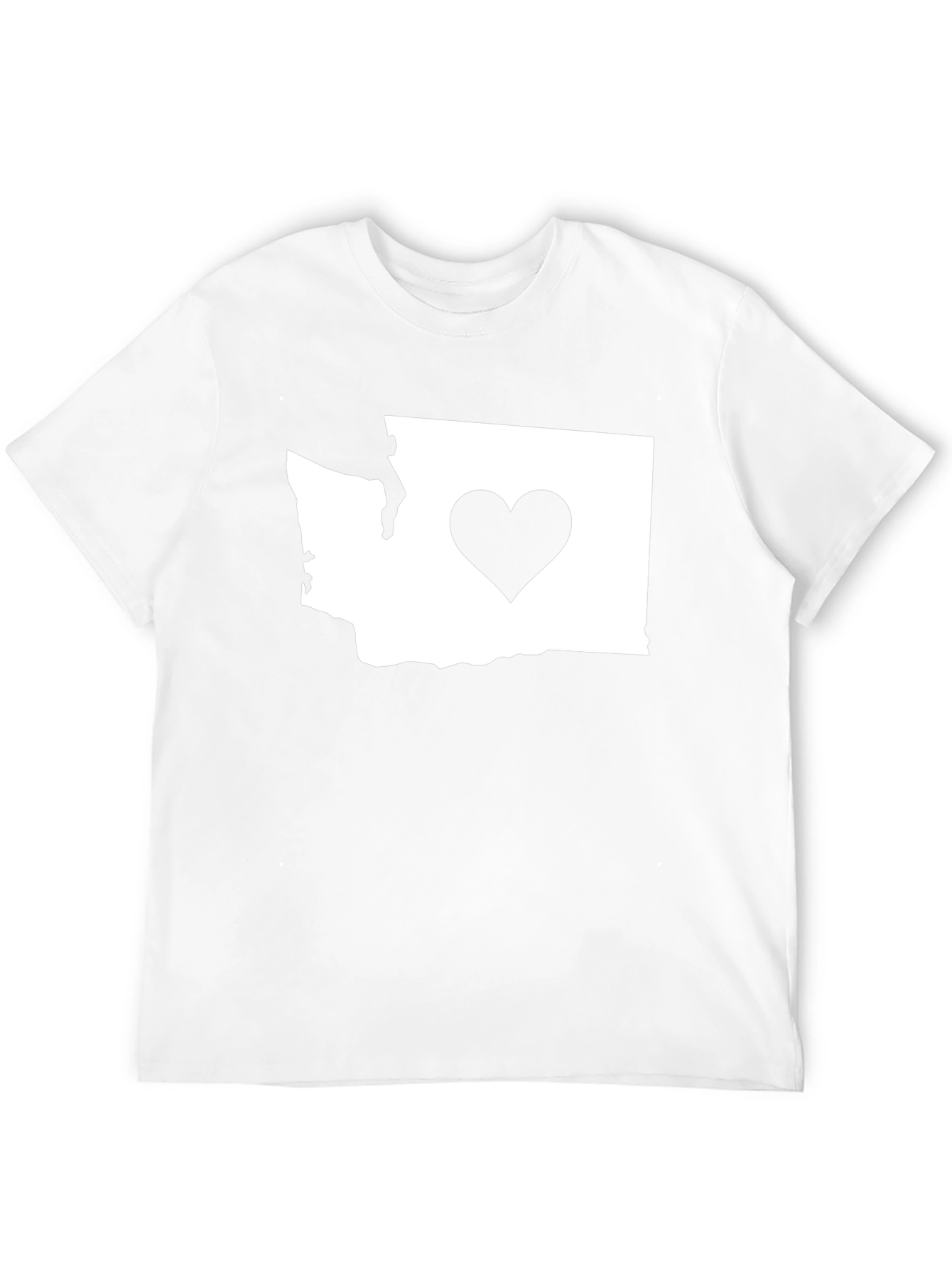 Black Washington State Heart T-Shirt - Black view 12