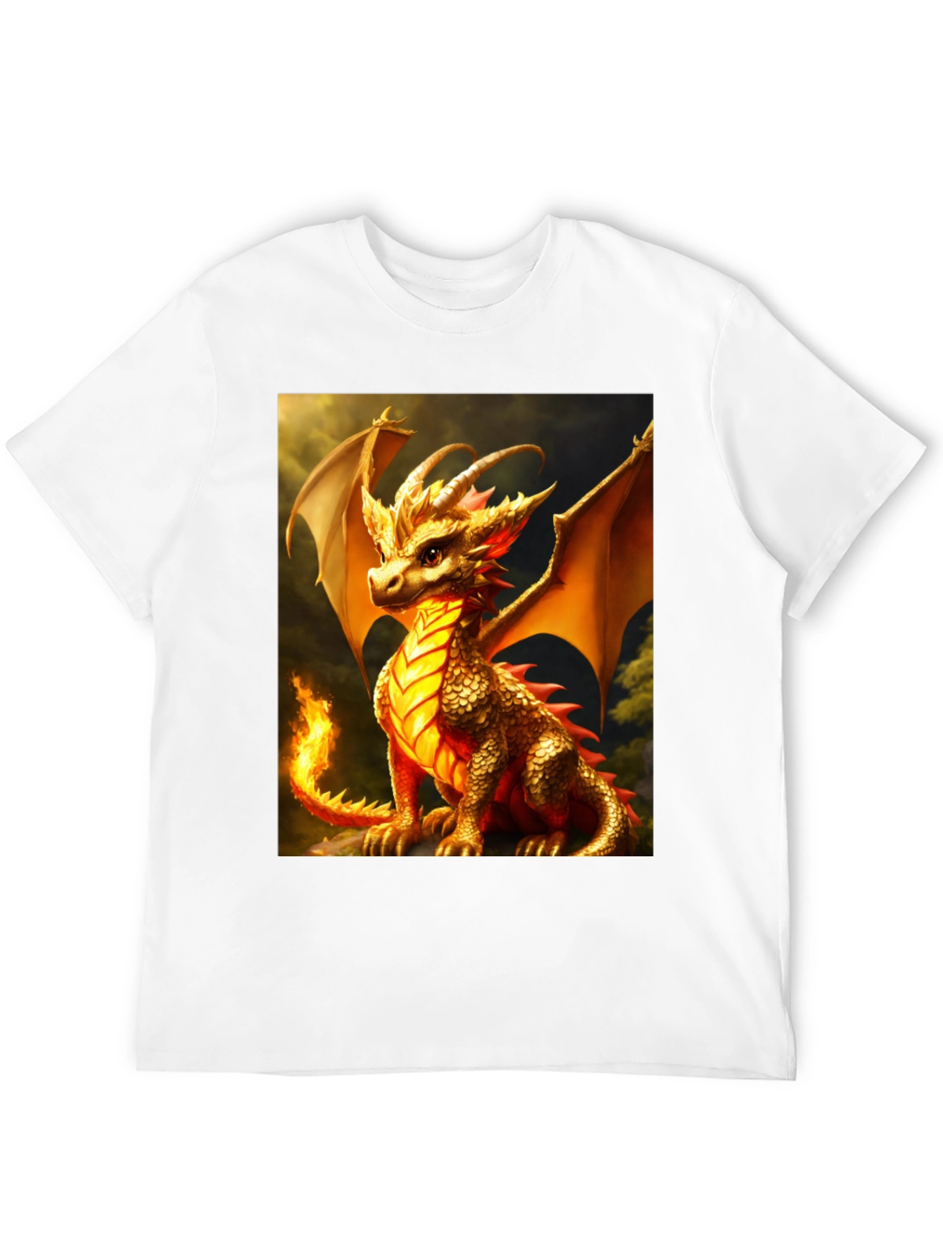 Black Dragon Graphic Tee - Black Cotton Blend T-Shirt view 12