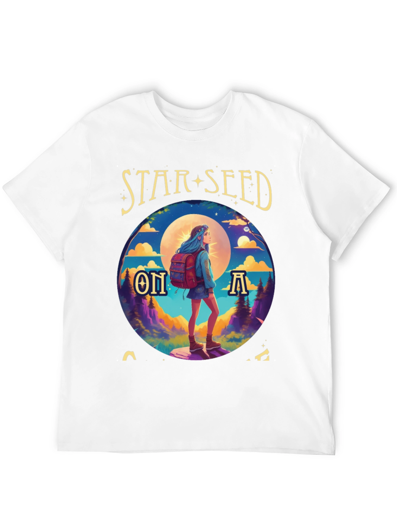 Black Star Seed On A Hike Graphic Tee view 12
