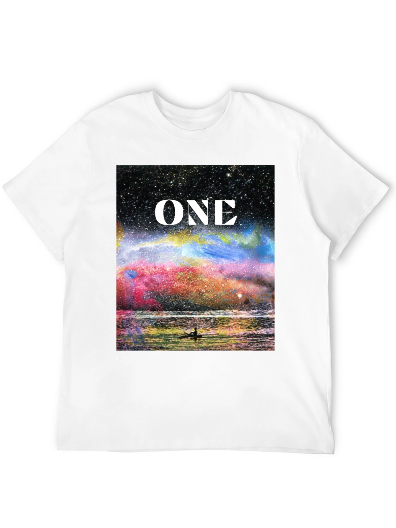 Black One Galaxy T-Shirt - Celestial Design Black Tee view 12