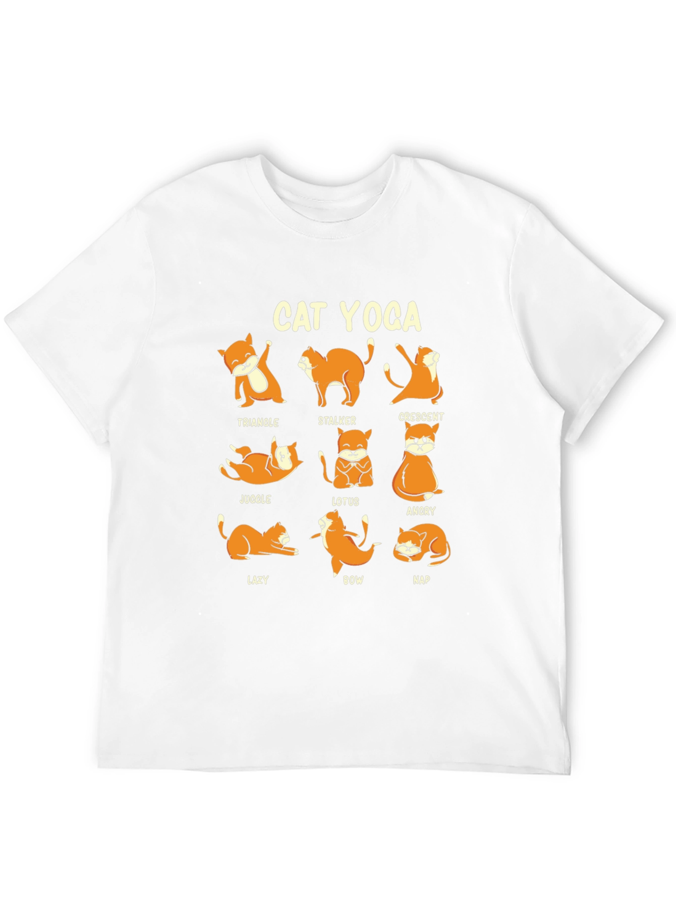 Cat Yoga Poses Graphic Tee - Funny Yoga Shirt - 12