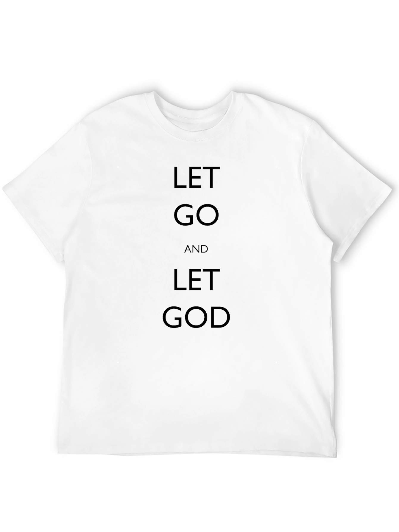 Black Let Go and Let God Black Graphic Tee view 12