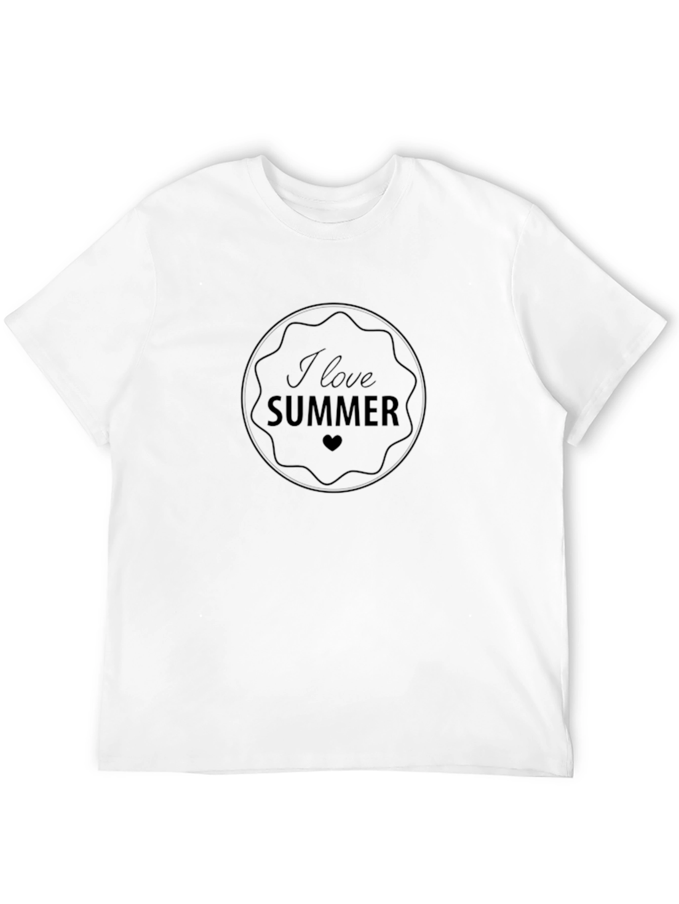 Black I Love Summer T-Shirt - Black view 12