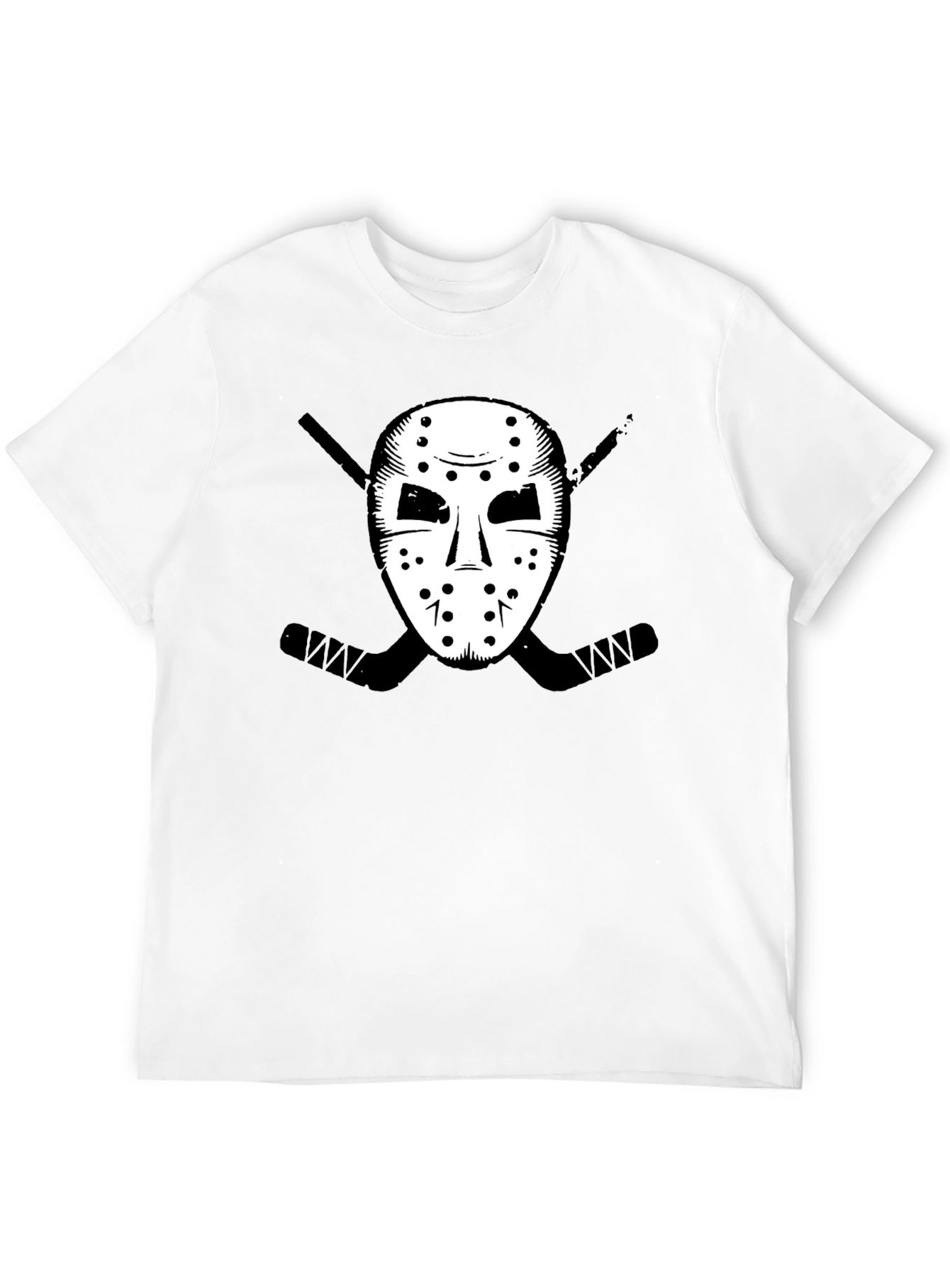 Black Hockey Mask Graphic Tee - Black T-Shirt view 12