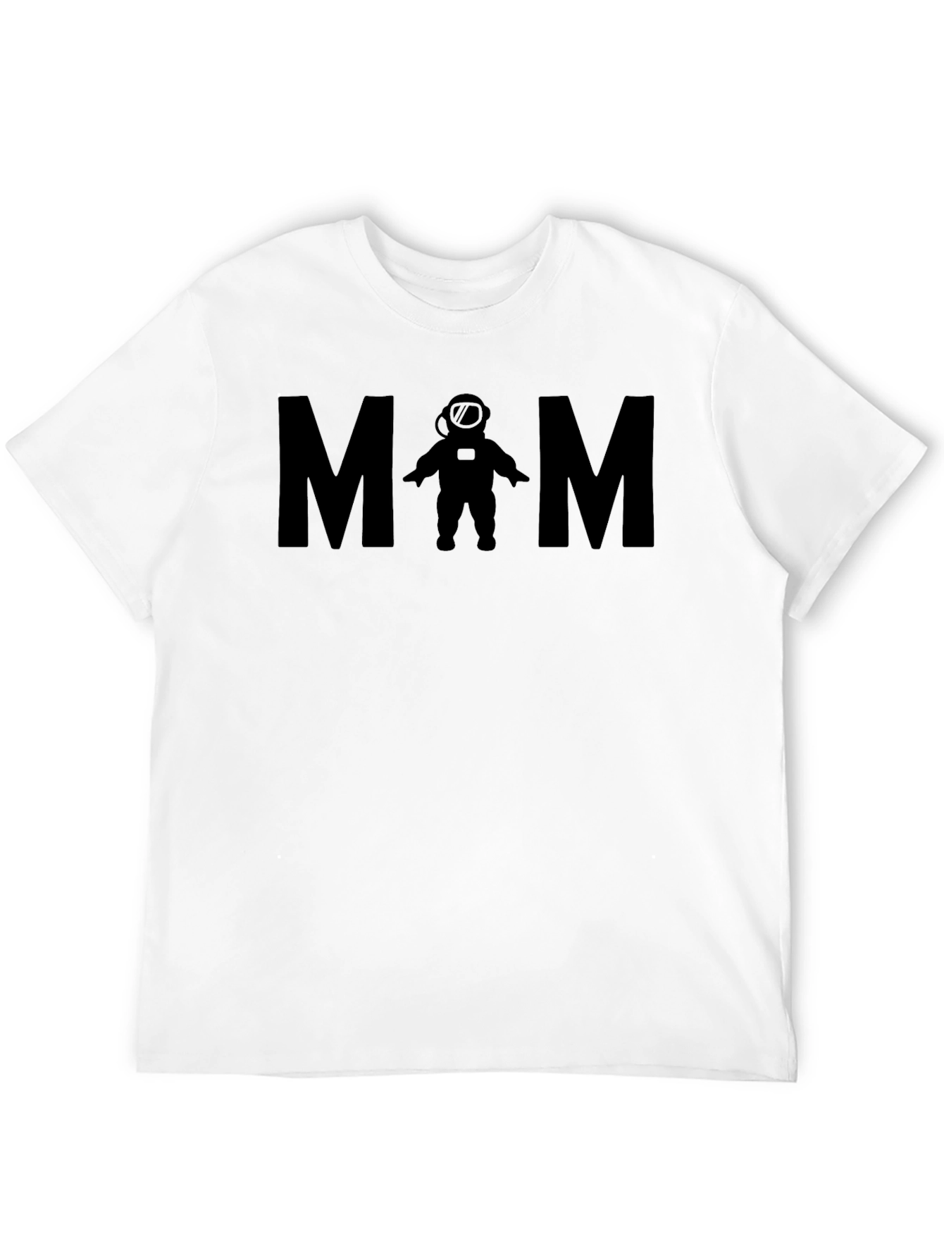 Black Astronaut Mom Black T-Shirt view 12