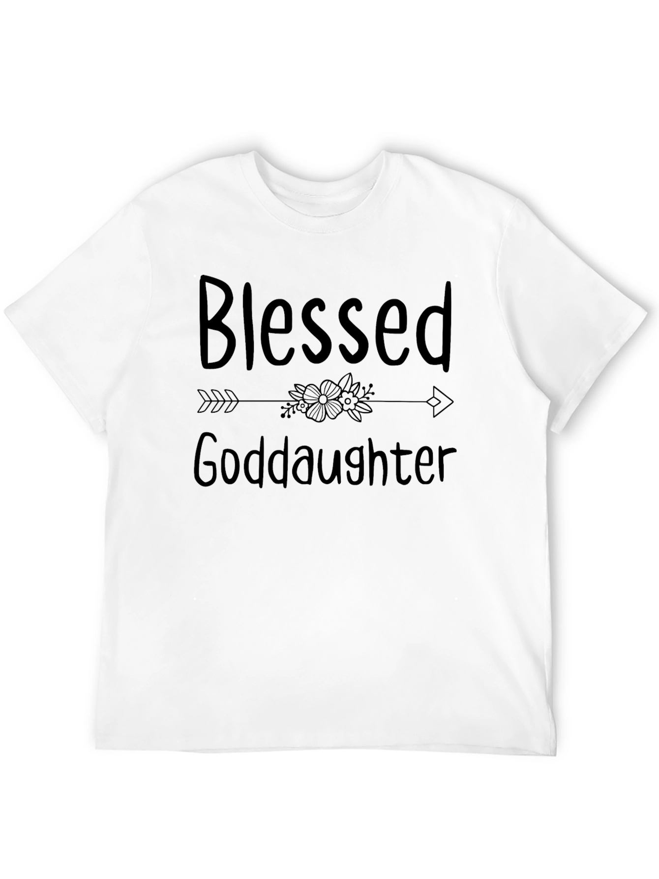 Black Blessed Goddaughter Graphic Tee - Black view 12
