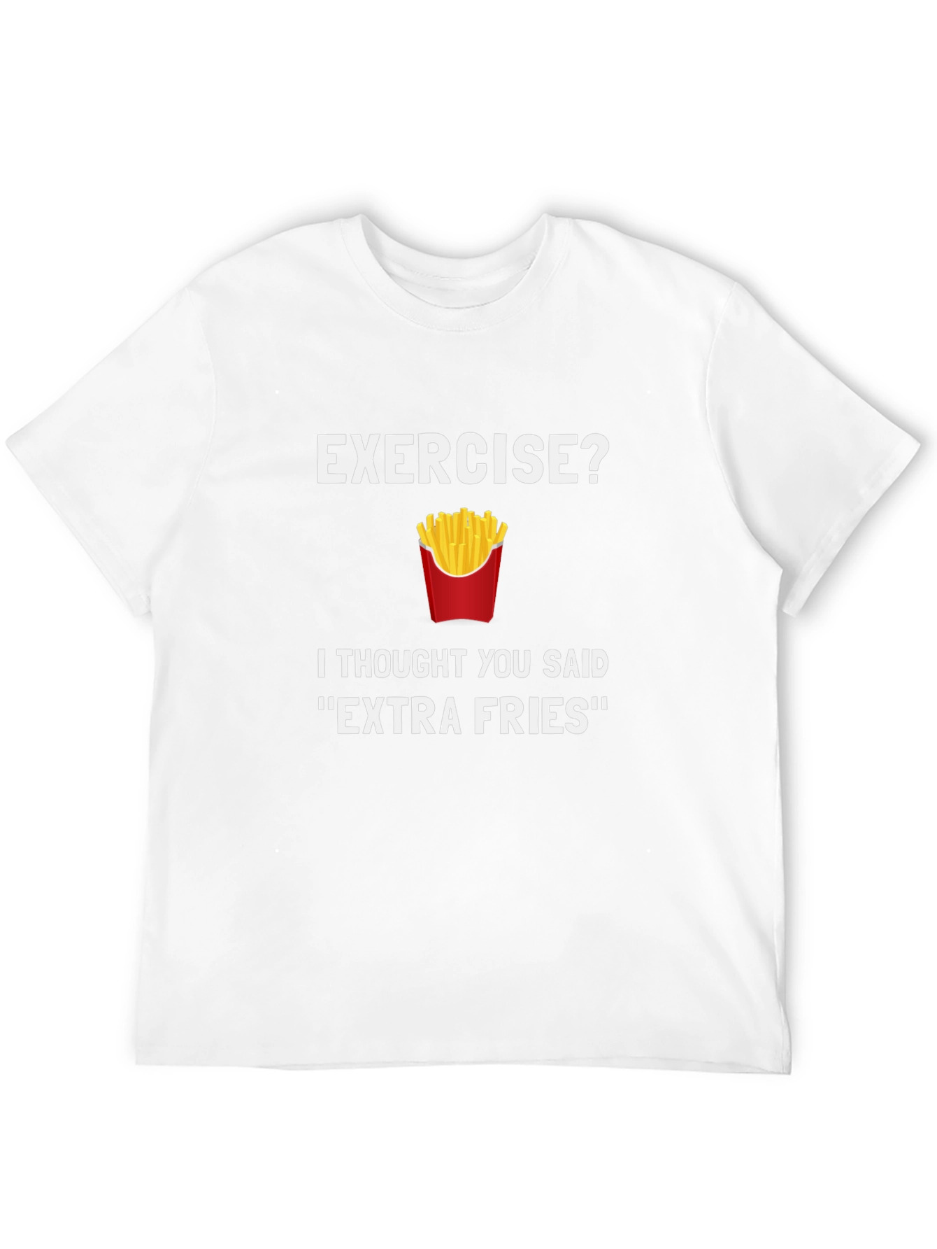 Black Extra Fries T-Shirt - Funny Foodie Tee view 12