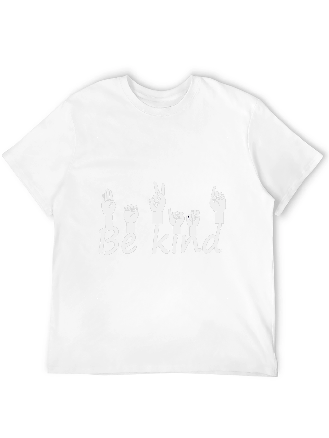 Black Be Kind Sign Language T-Shirt view 12