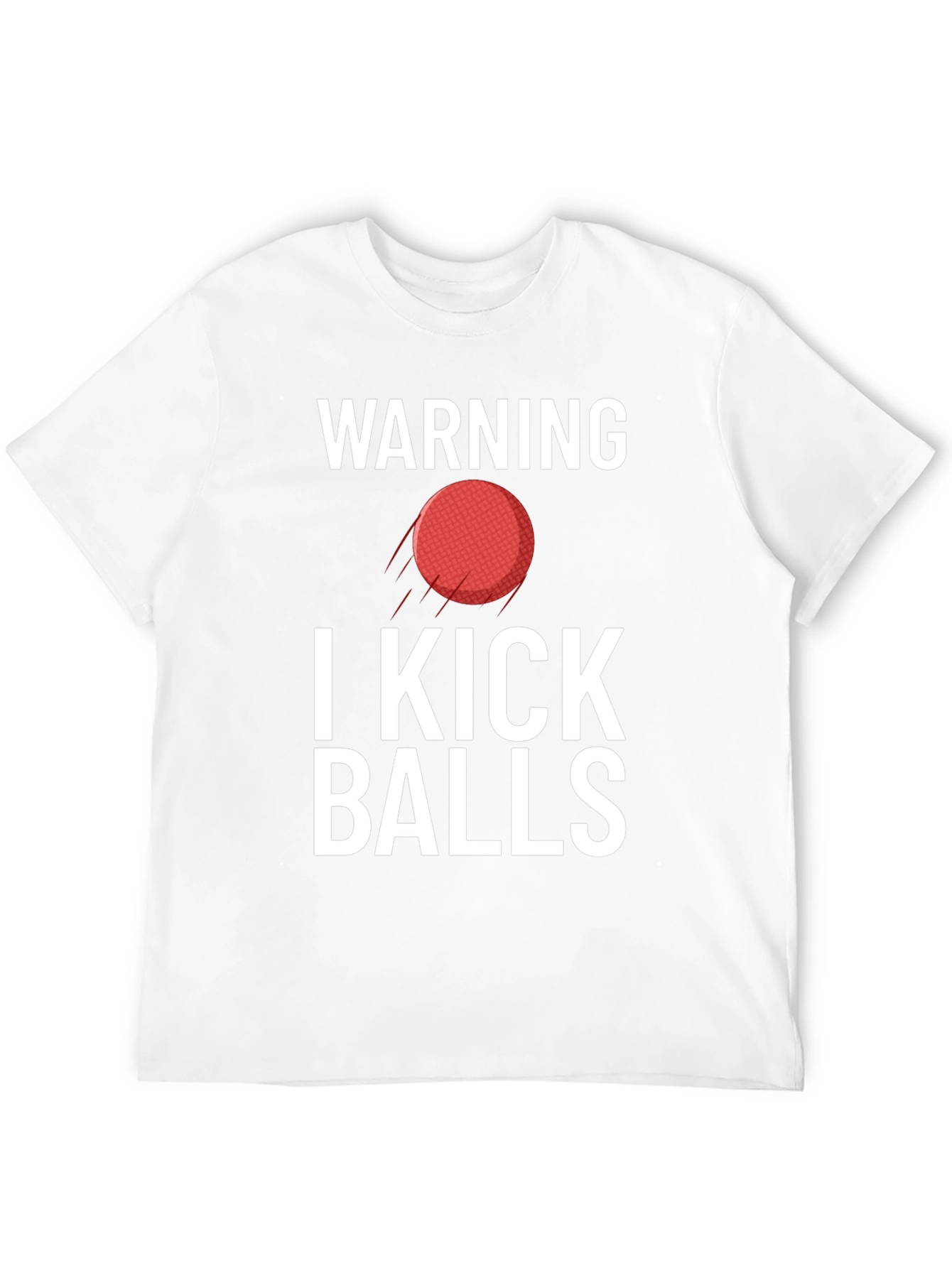 Black Warning I Kick Balls Graphic Tee view 12