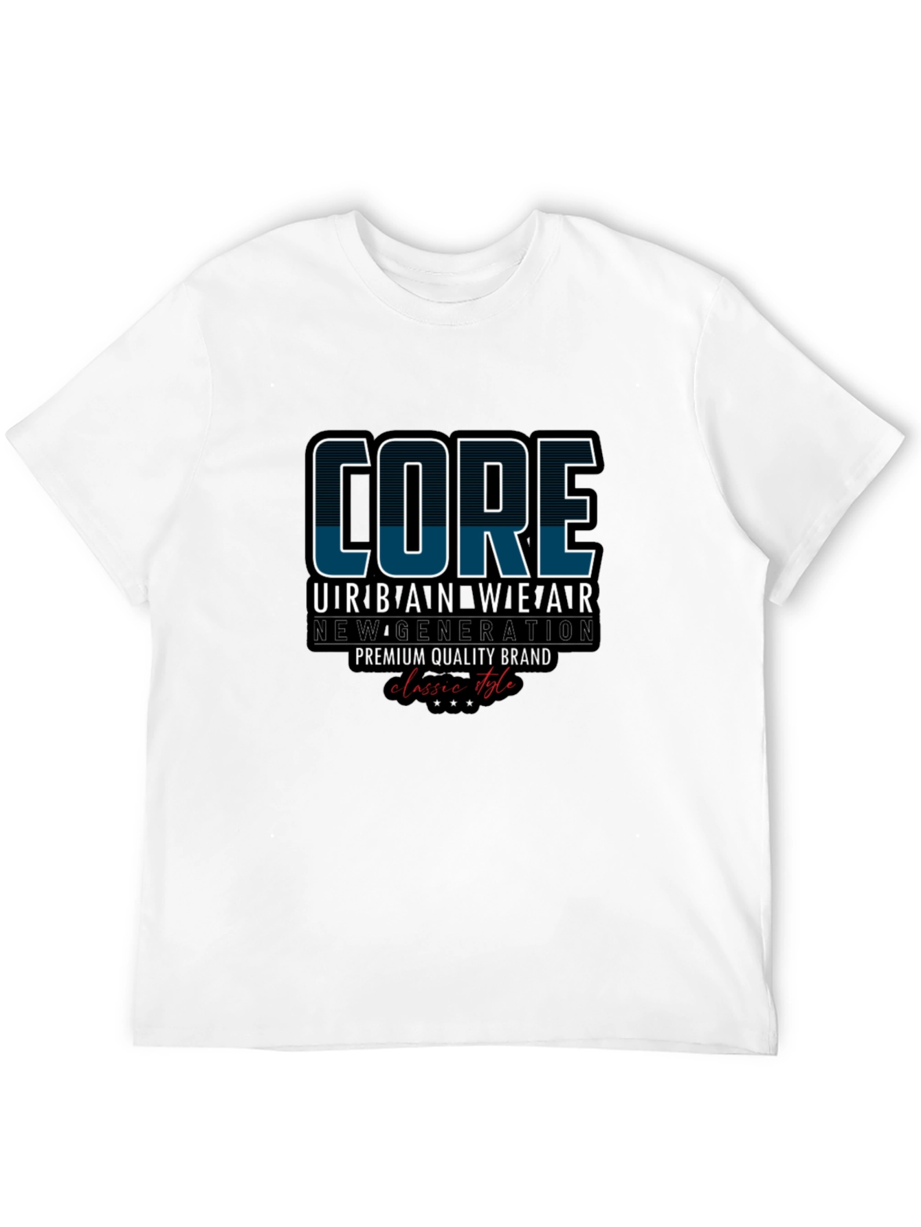Black Core Urban Wear Black Graphic T-Shirt view 12