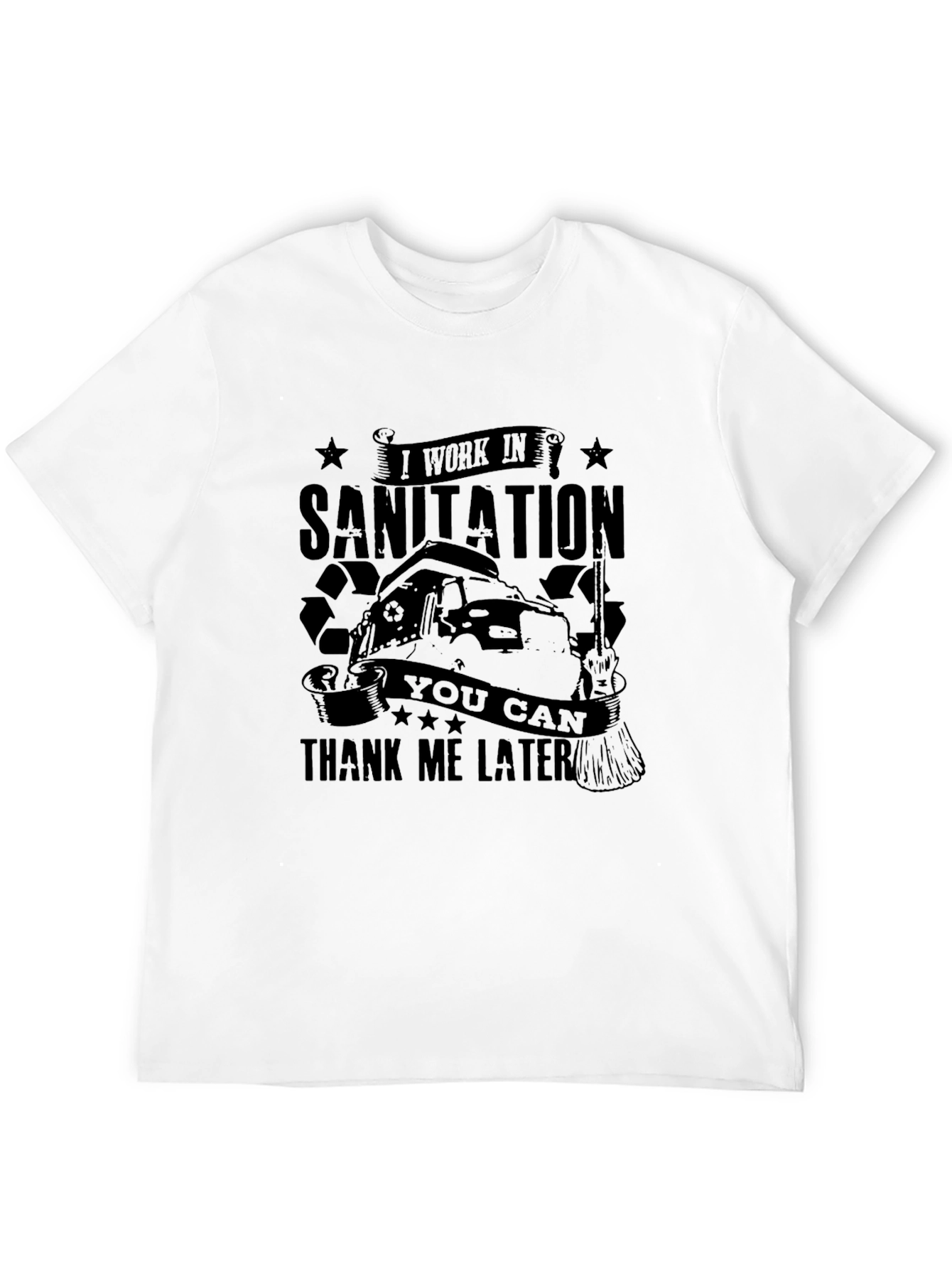 Black Sanitation Worker Graphic Tee - Thank Me Later view 12