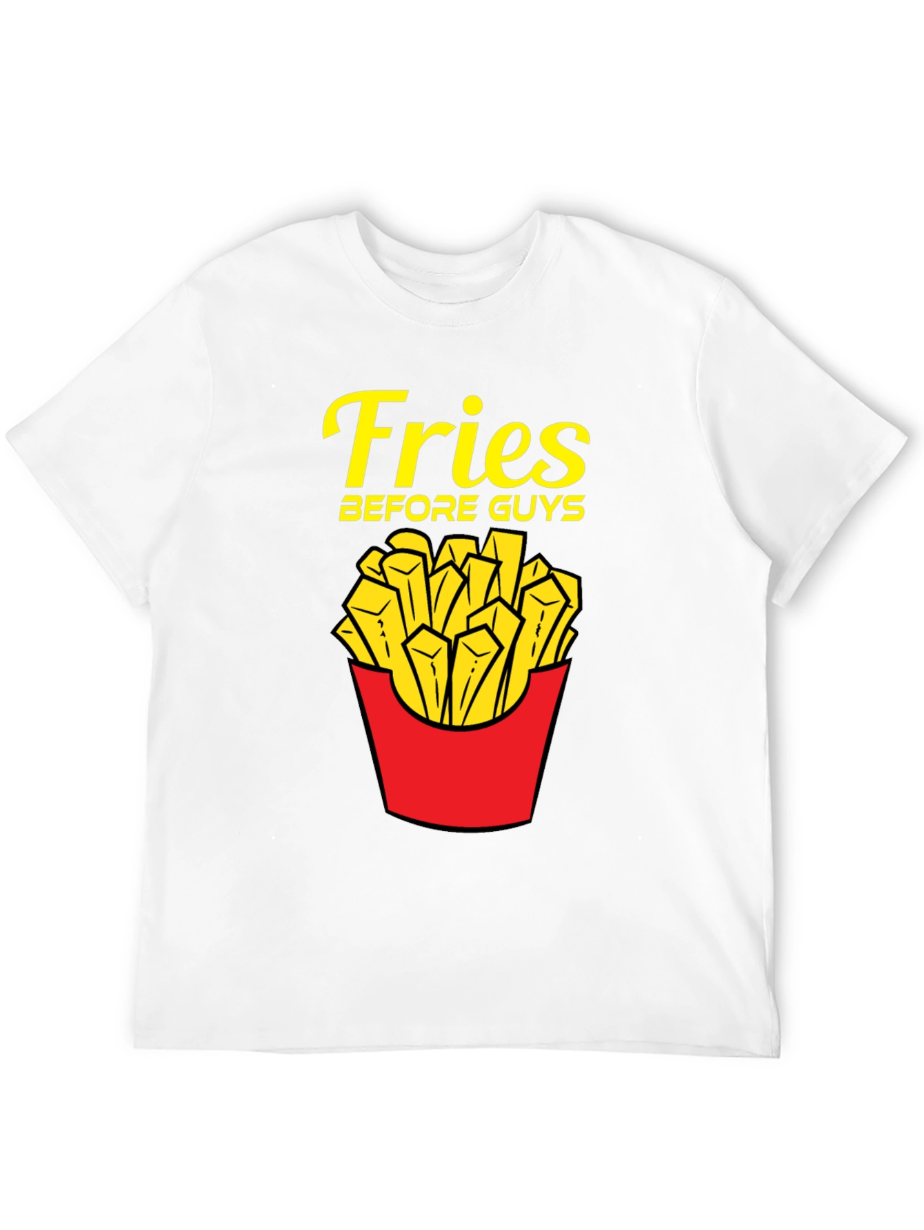 Black Fries Before Guys T-Shirt - Funny Foodie Tee view 12