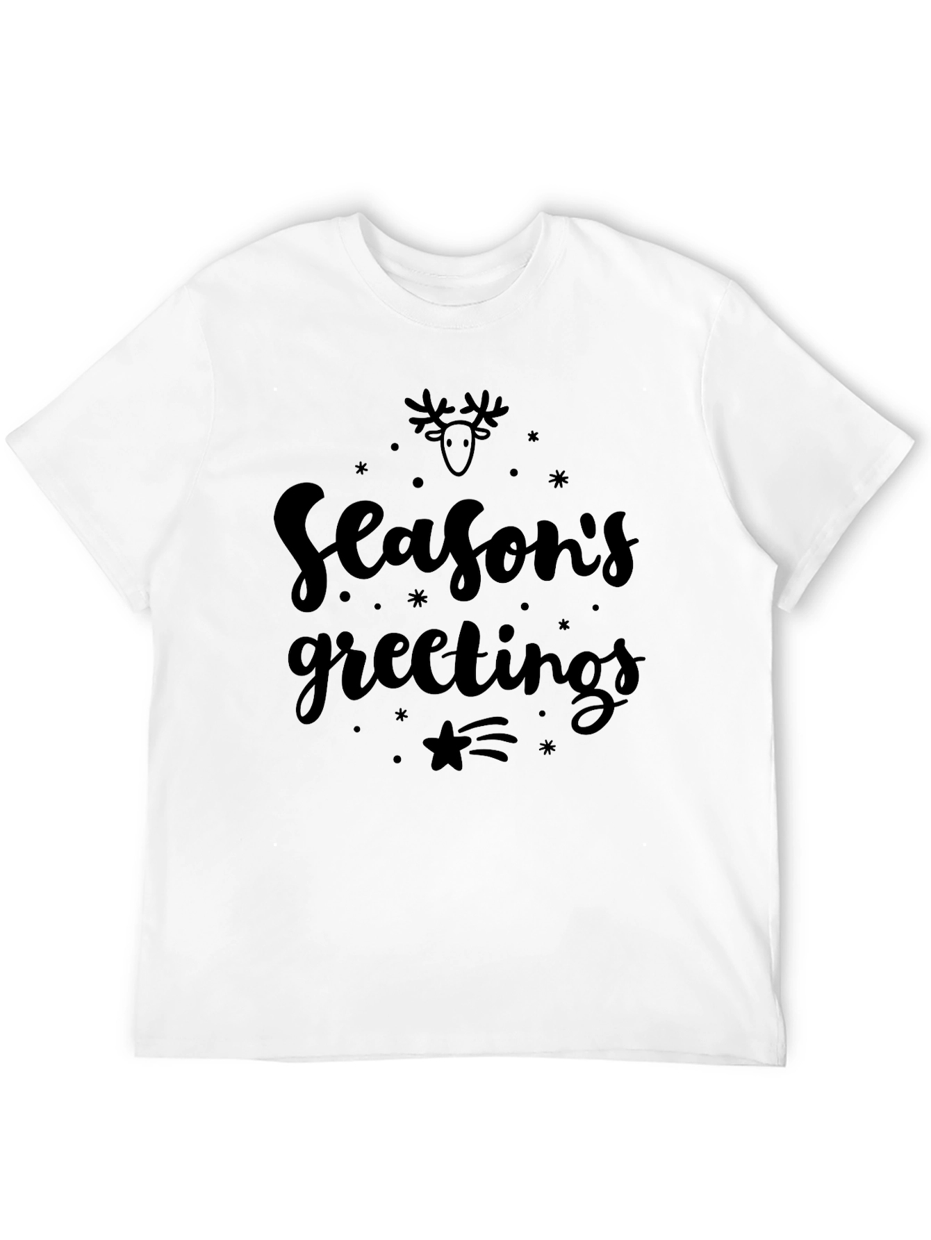 Black Season's Greetings Black T-Shirt view 12