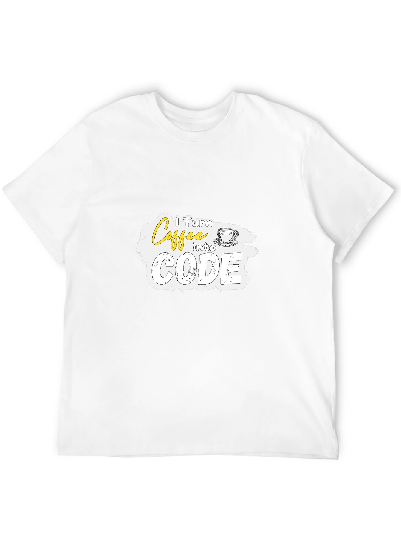 Black Coffee to Code Graphic Tee - Programmer Humor T-Shirt view 12