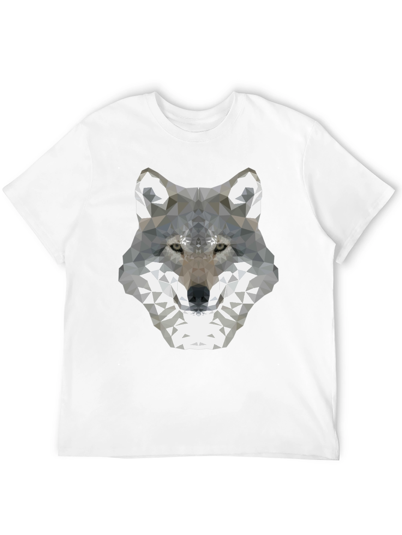 Black Geometric Wolf Graphic Tee - Modern Style view 12