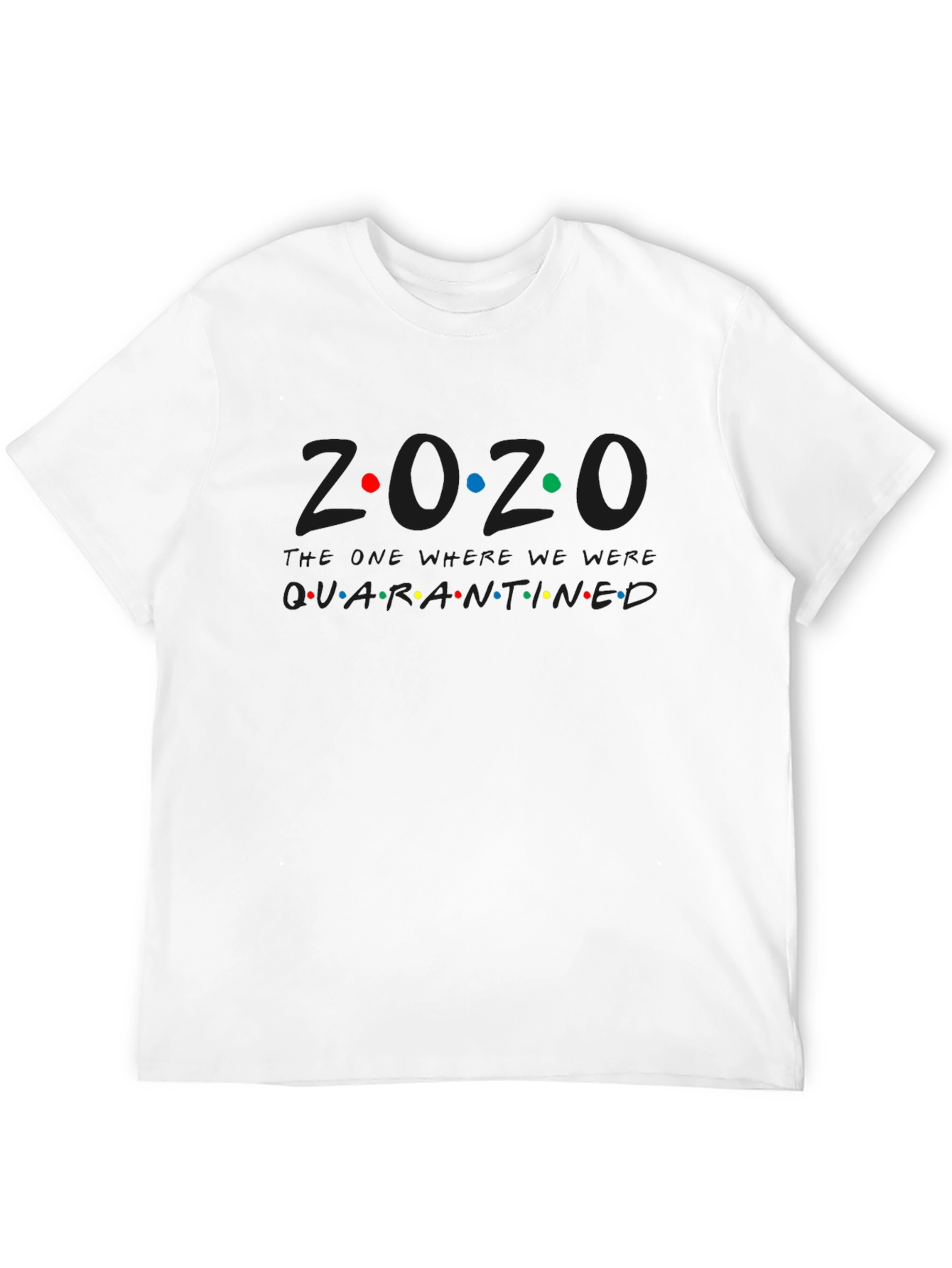 Black 2020 Quarantined Friends Style Graphic Tee view 12