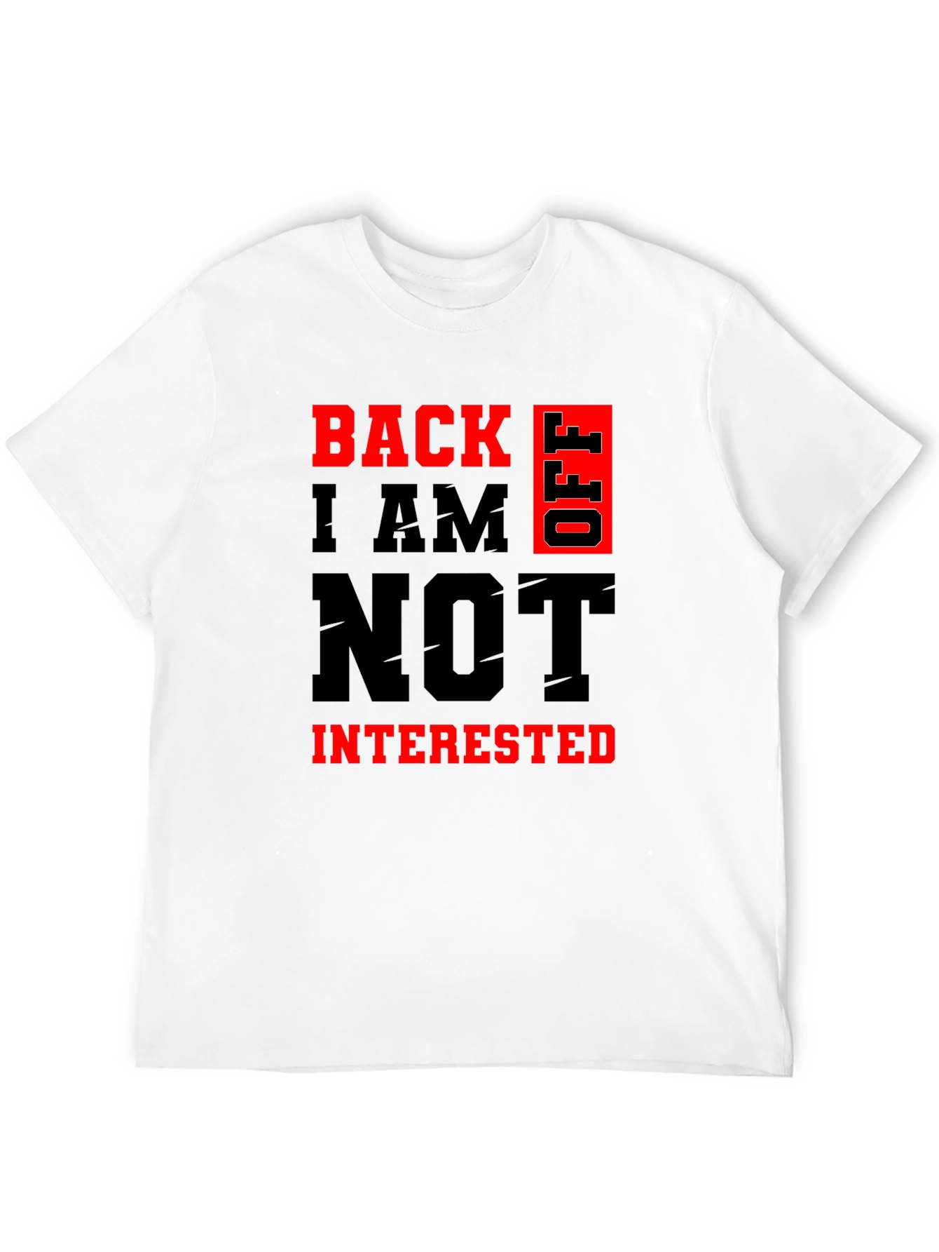 Black Back Off Graphic Tee - Sarcastic Funny T-Shirt view 12