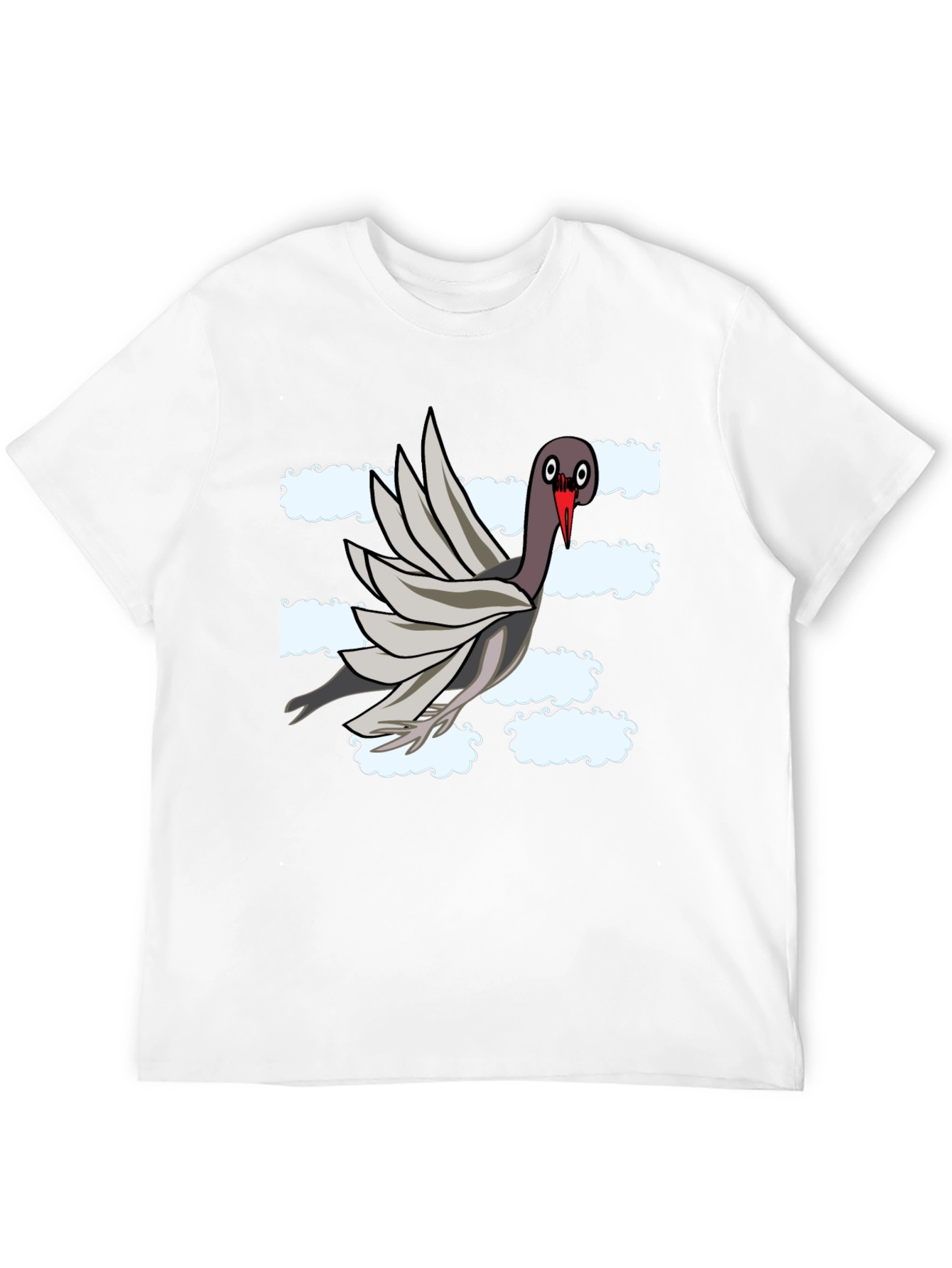 Black Funny Pigeon Graphic T-Shirt view 12