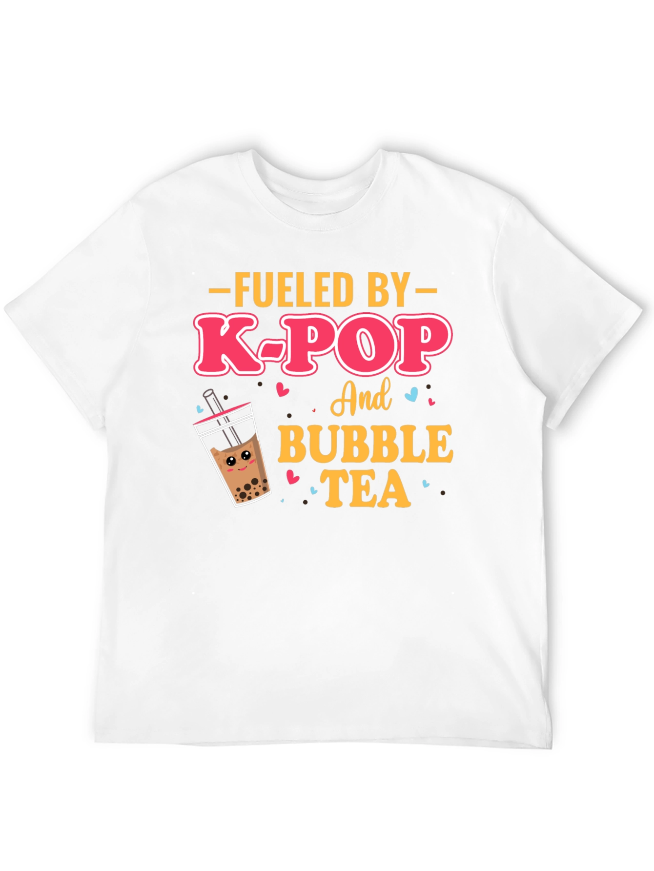 Black Fueled By K-Pop & Bubble Tea Graphic Tee view 12