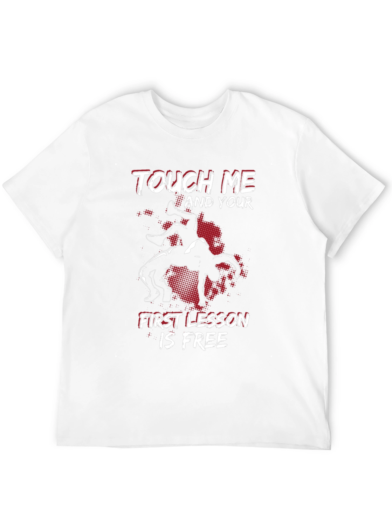 Black Wrestling T-Shirt: Touch Me, First Lesson Free view 12