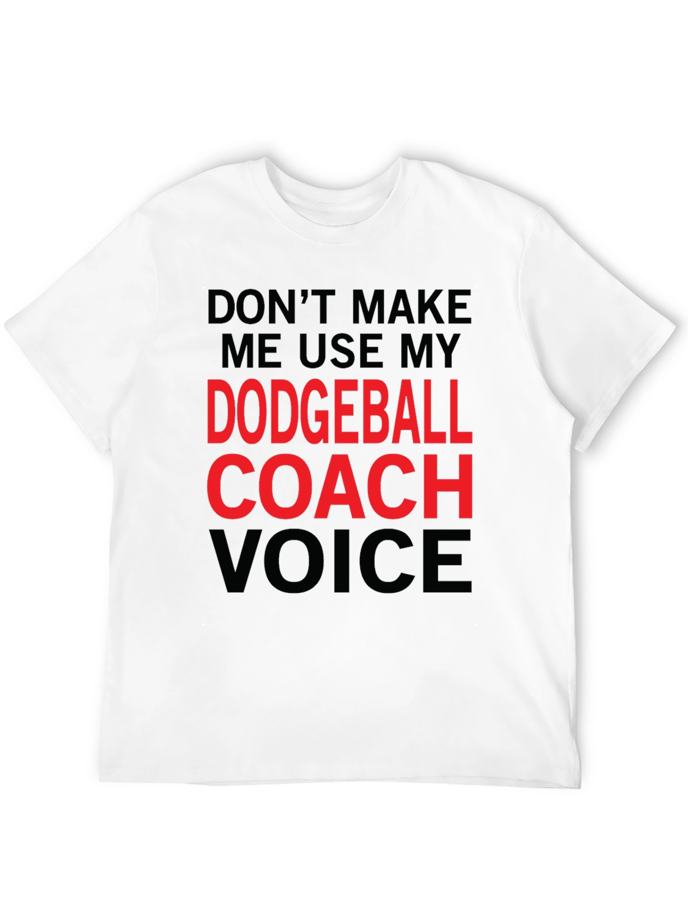 Black Dodgeball Coach Voice Graphic T-Shirt view 12