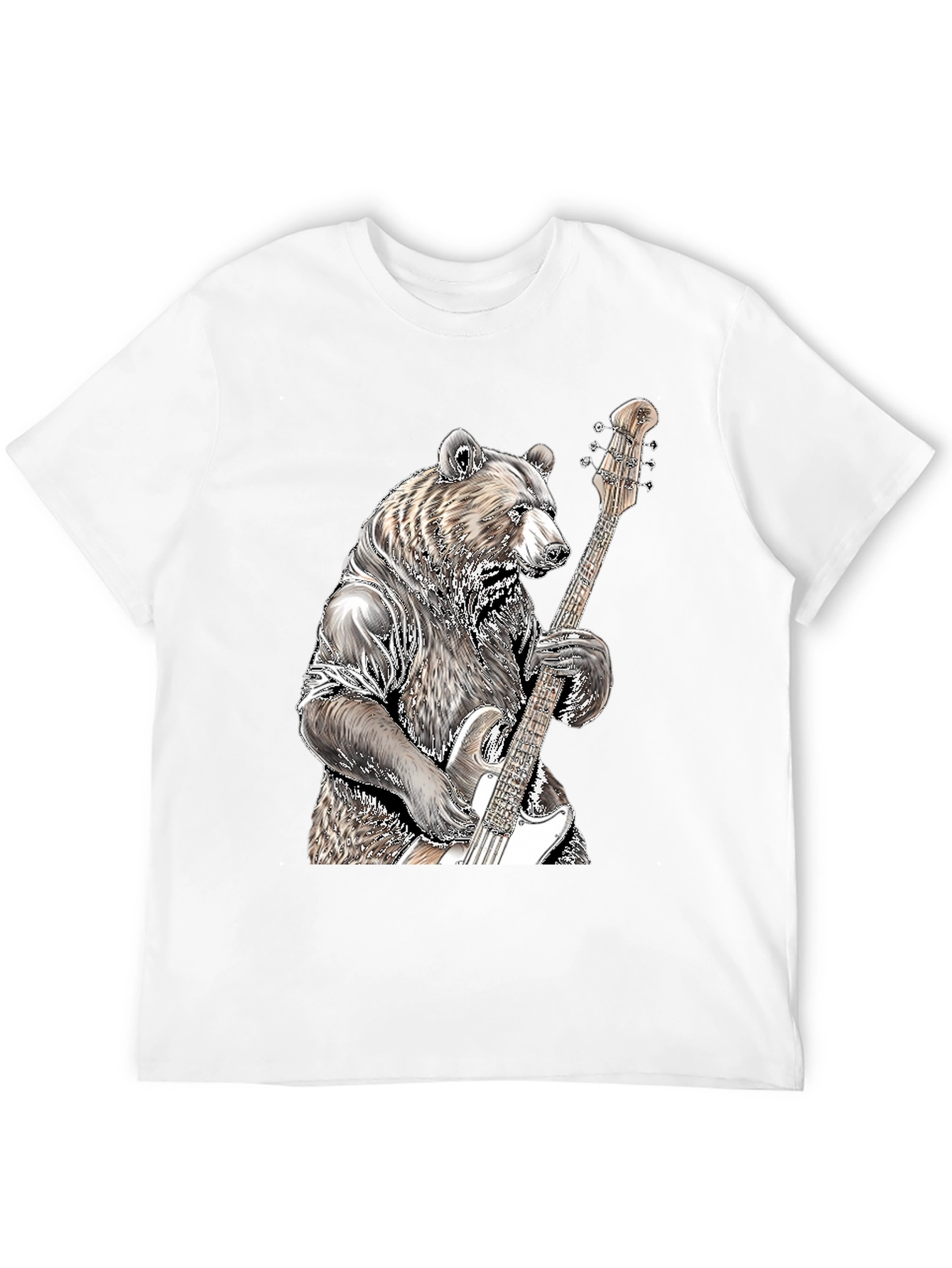 Black Bear Bass Guitar T-Shirt view 12