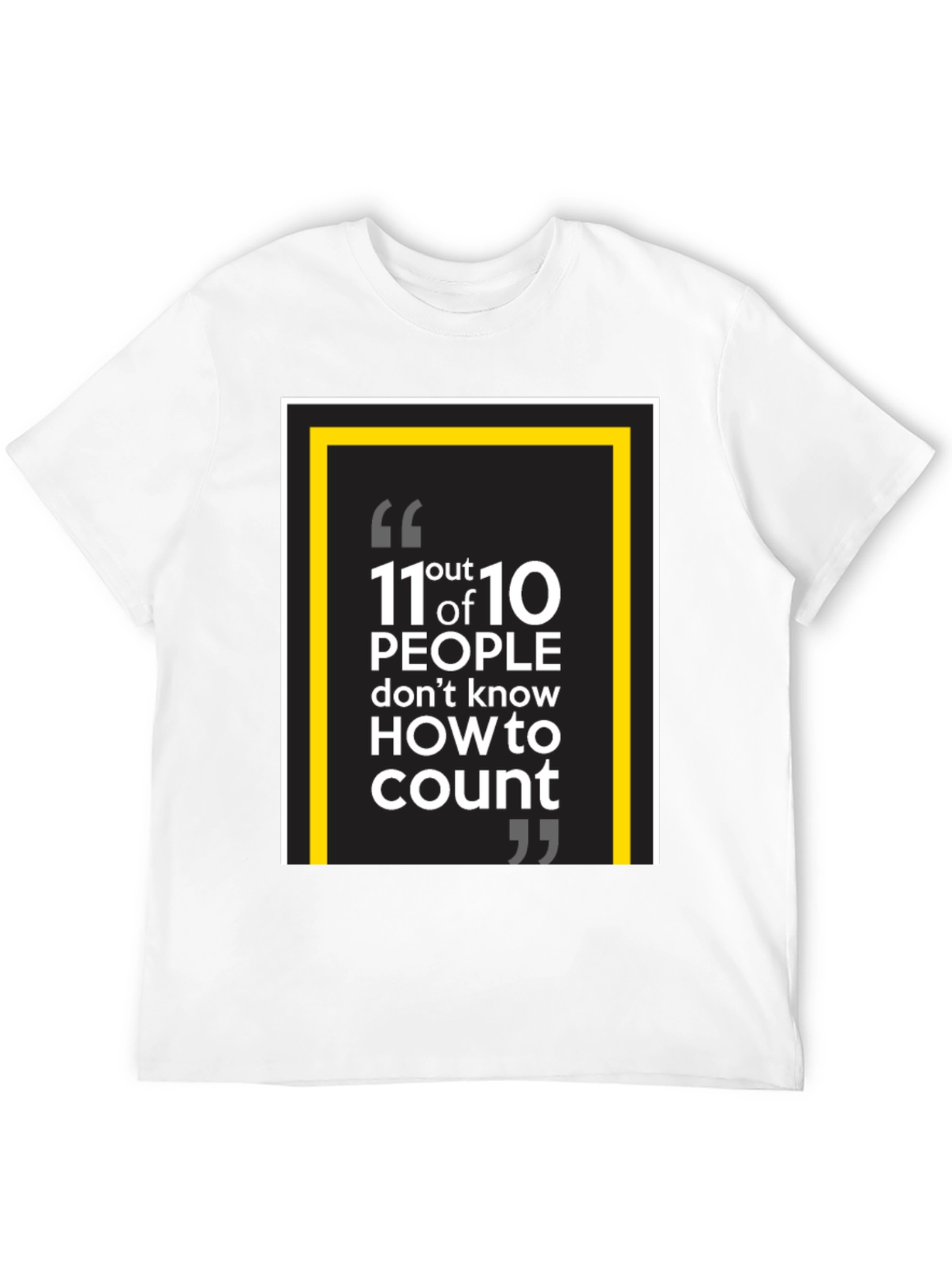 Black 11 out of 10 People Funny Graphic Tee view 12